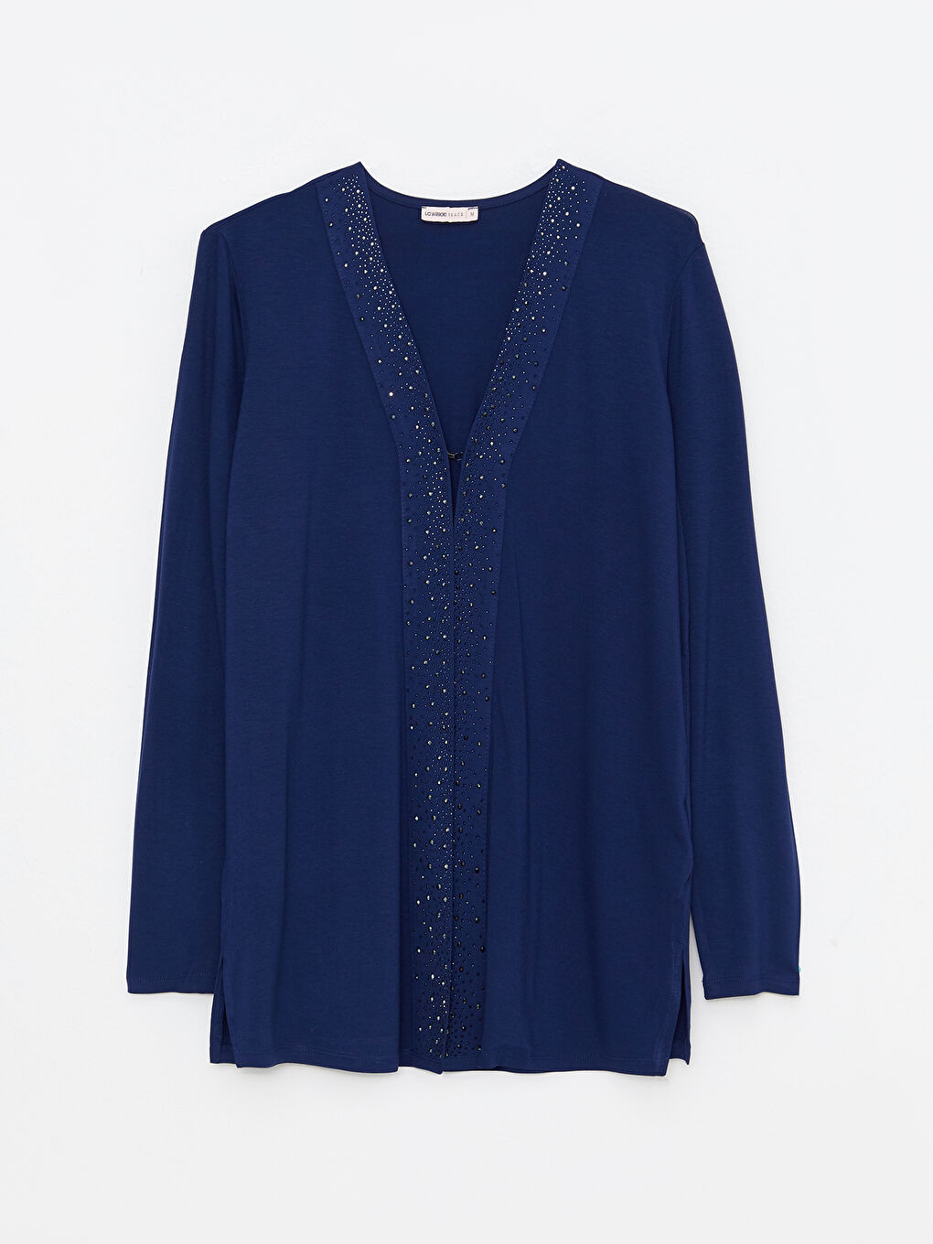 V-Neck Sequin Embroidered Long Sleeve Women's Cardigan and T-Shirt Set-6