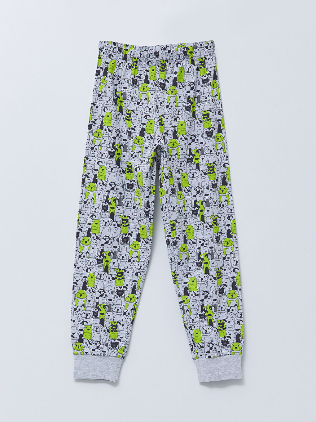 Siyah Bisiklet Yaka Baskılı Uzun Kollu Erkek Çocuk Pijama Takımı-2