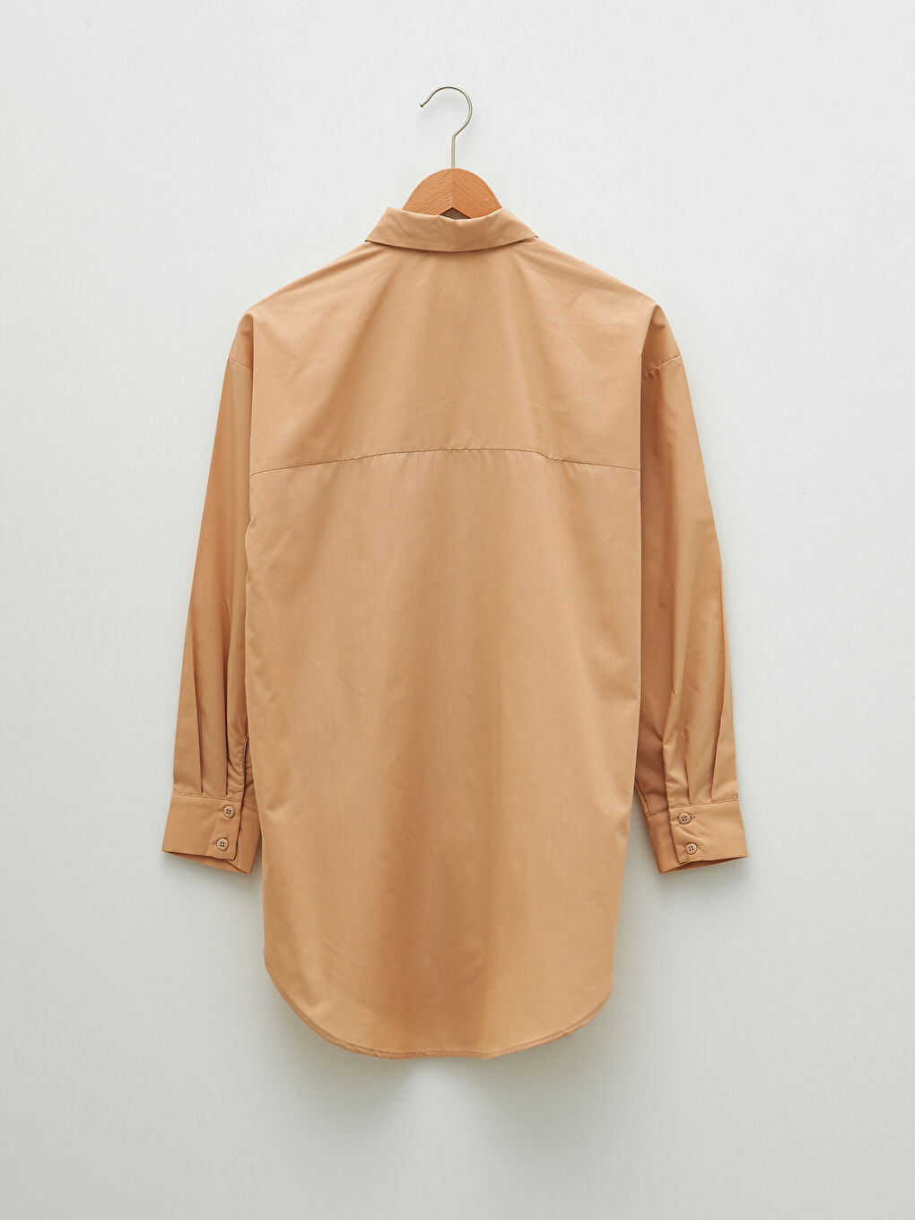 Plain Long Sleeve Oversize Women's Shirt Tunic-7