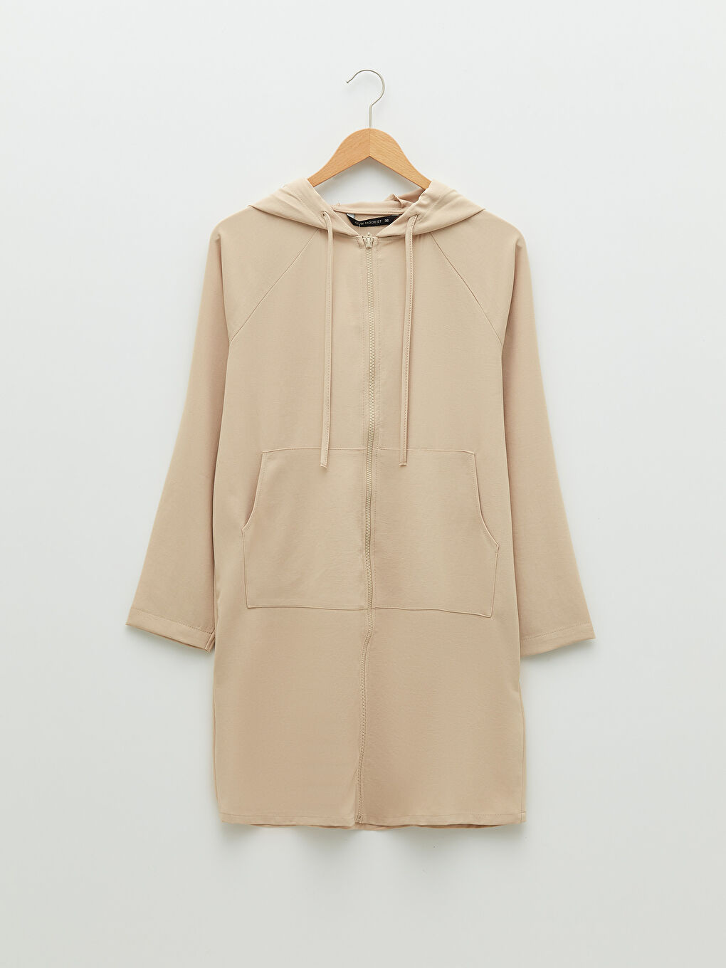 Hooded Plain Long Sleeve Oversize Women's Tunic-4