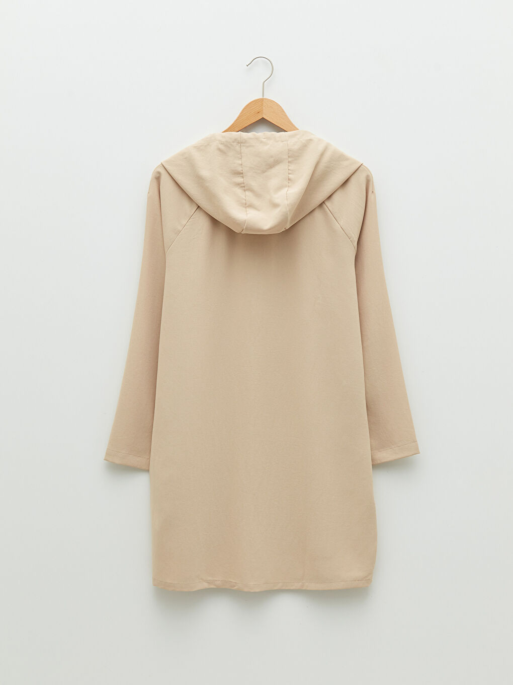 Hooded Plain Long Sleeve Oversize Women's Tunic-5