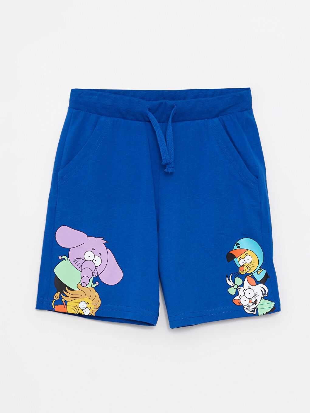 Mavi Beli Lastikli Kral Şakir Baskılı Erkek Çocuk Şort