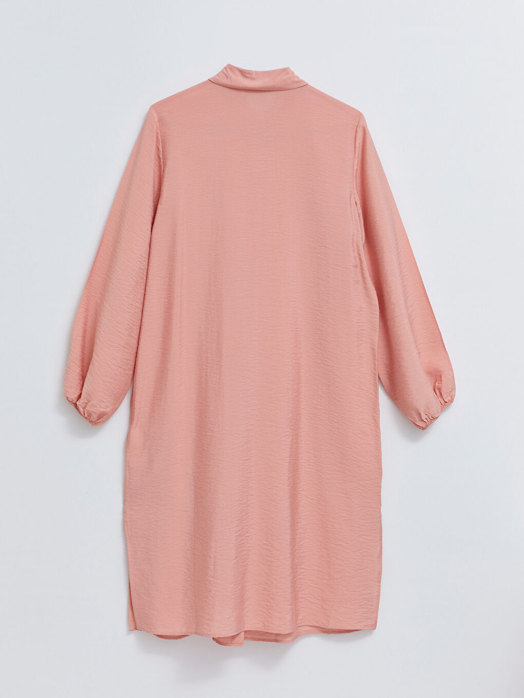 Однотонная рубашка-туника с длинным рукавом для женщин-6