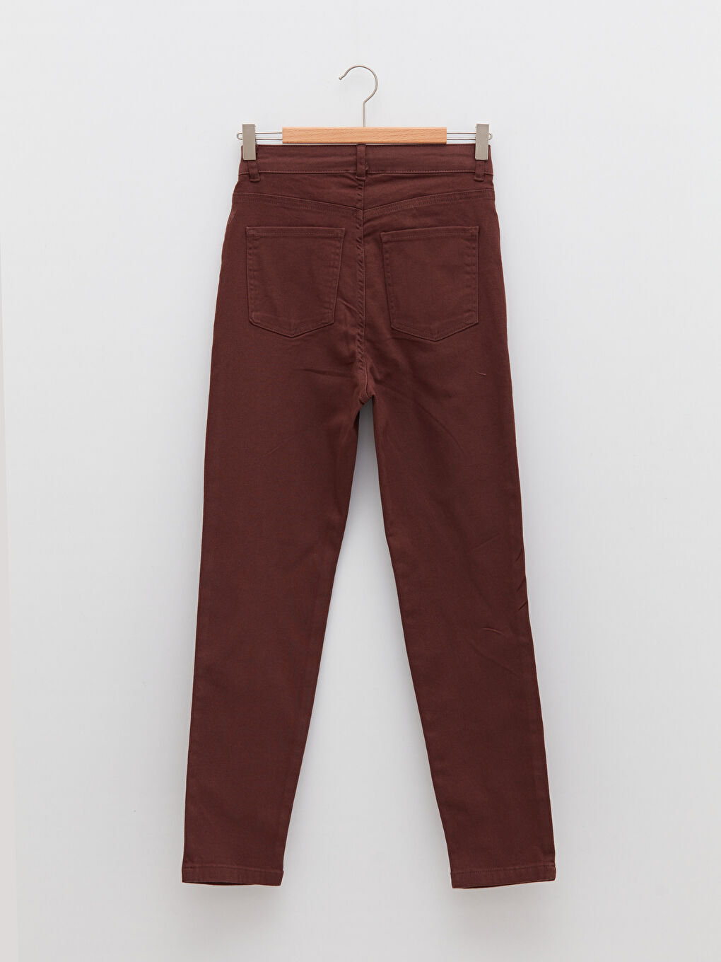 LCW Vision Normal Waist Narrow Fit Straight Pocket Detailed Gabardine Women's Trousers -S2FI92Z8-HGT