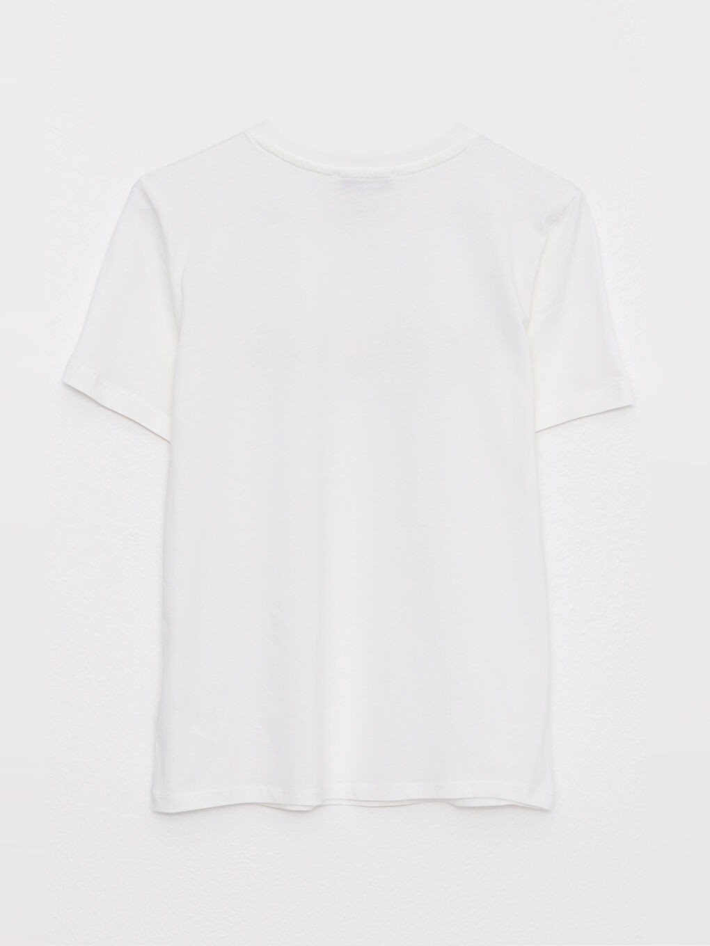 Crew Neck Printed Short Sleeve Cotton Women's T-shirt-6