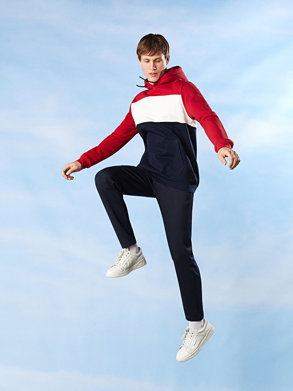 SOUTHBLUE Long Sleeve Color Block Men's Hoodie -S2FJ03Z8-S7R