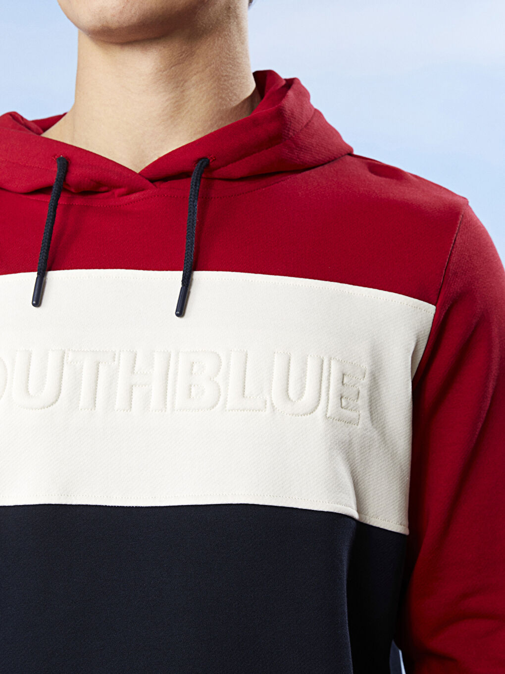 SOUTHBLUE Long Sleeve Color Block Men's Hoodie -S2FJ03Z8-S7R