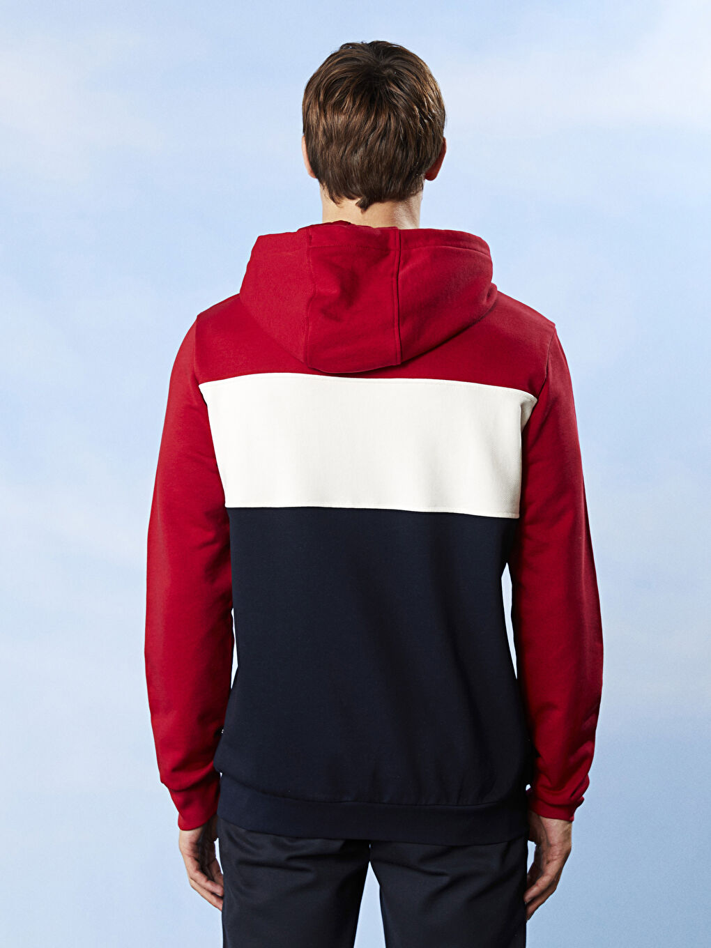 SOUTHBLUE Long Sleeve Color Block Men's Hoodie -S2FJ03Z8-S7R