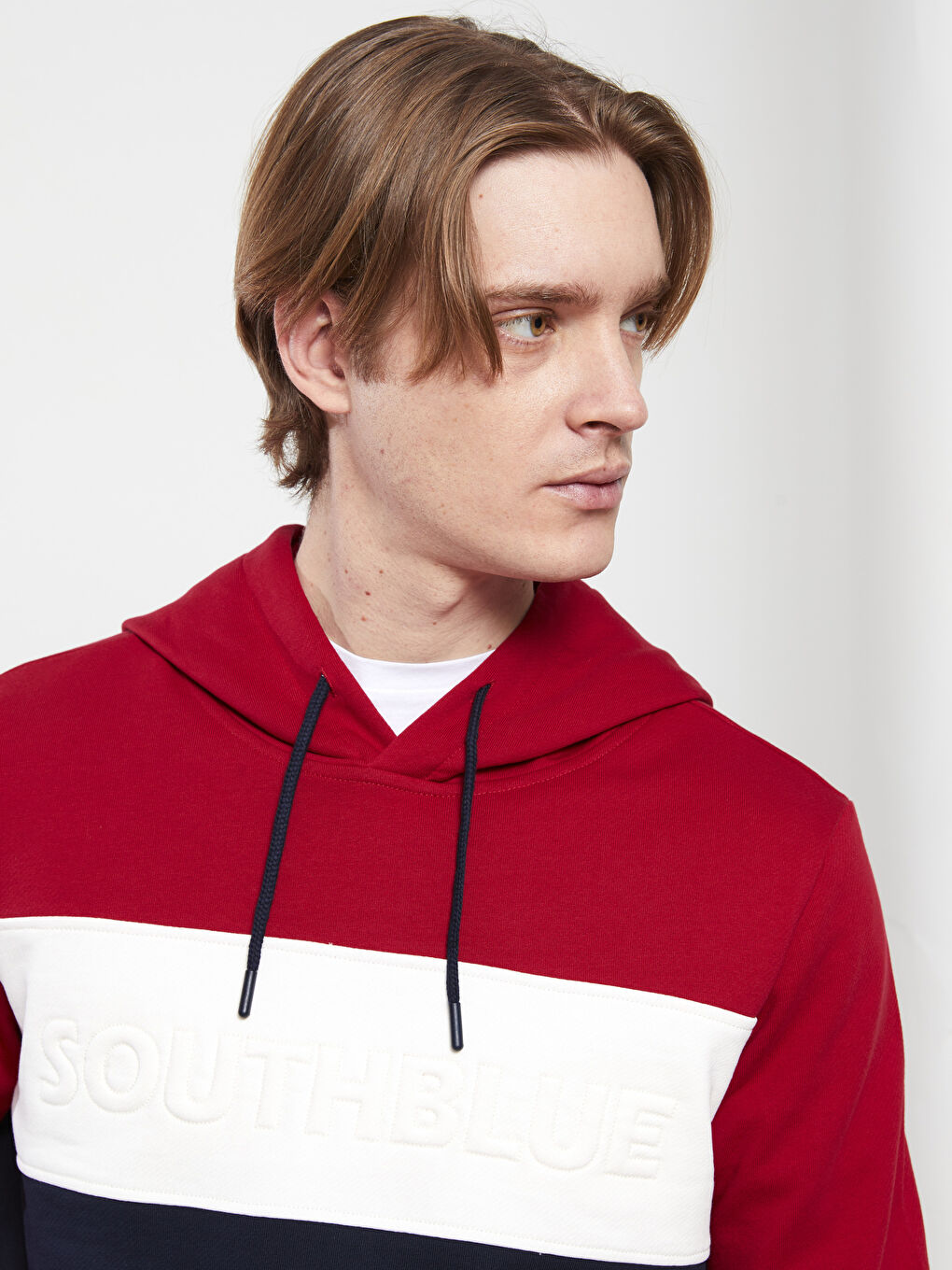 SOUTHBLUE Long Sleeve Color Block Men's Hoodie -S2FJ03Z8-S7R