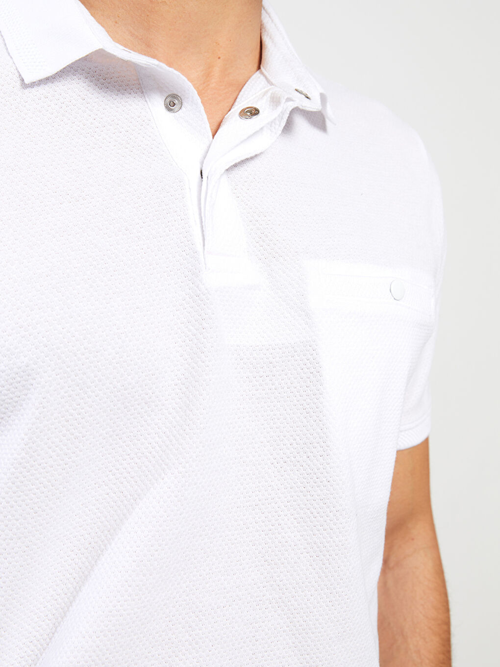 تيشيرت ياقة بولو كم قصير للرجال-3