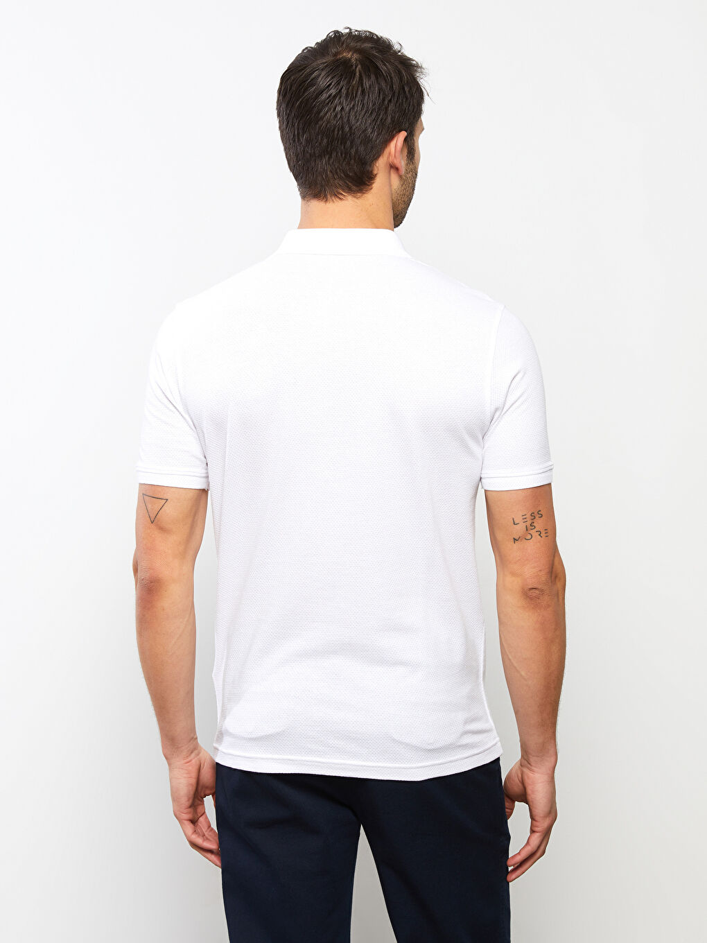 تيشيرت ياقة بولو كم قصير للرجال-4