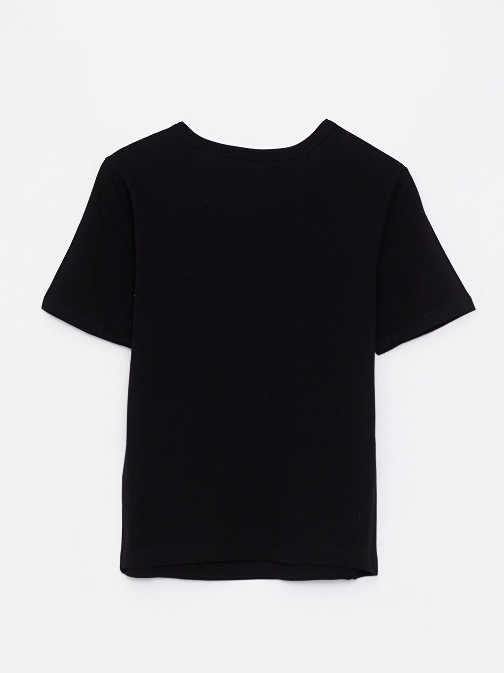 Rundhalsausschnitt Gerade Kurzarm Baumwolle T-Shirt für Damen-5