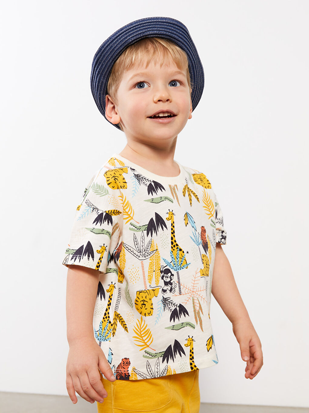 T-shirt bébé garçon imprimé à manches courtes et col rond