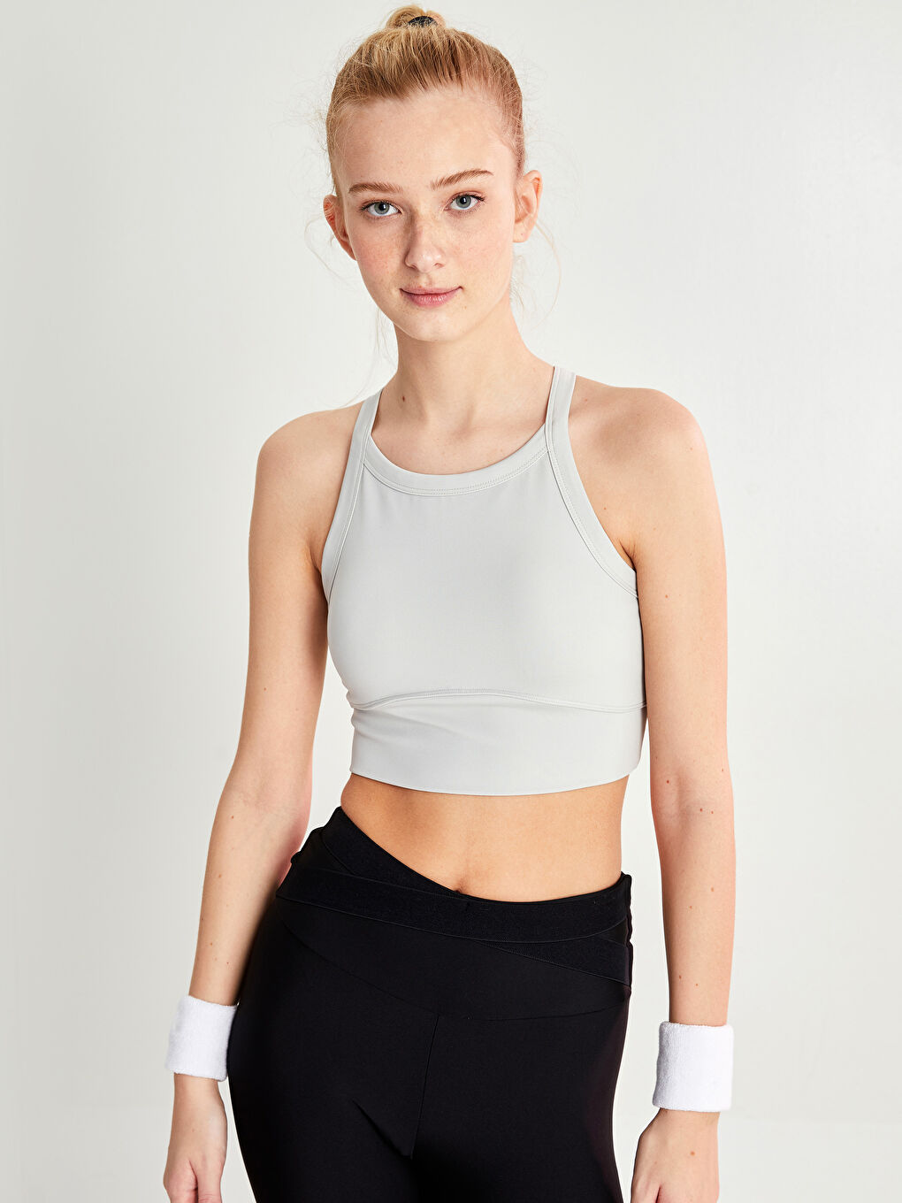 Pour Femmes Débardeur Athlétique Uni à Col Halter-1
