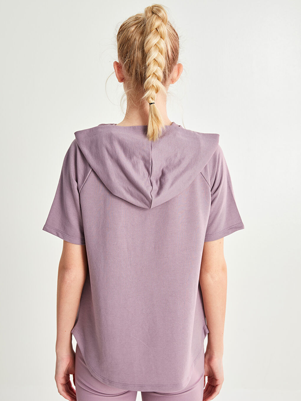 Xside Active Kapuzenshirt für Damen Kurzarm Sport-T-Shirt mit Textdruck -S2FJ83Z8-QUF