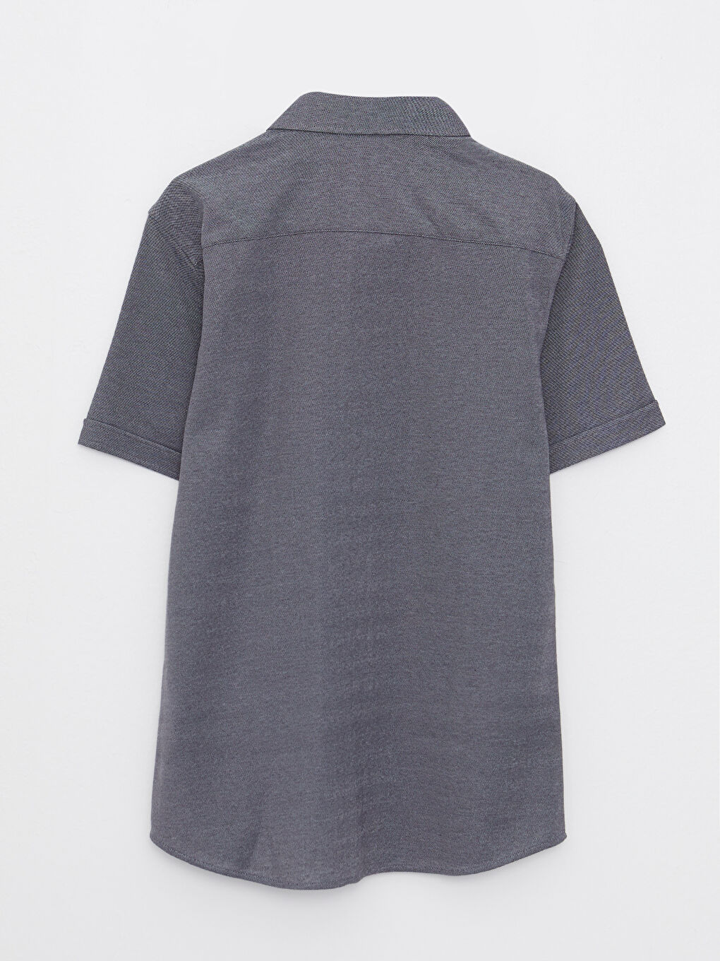 Lacivert Regular Fit Kısa Kollu Erkek Gömlek-6