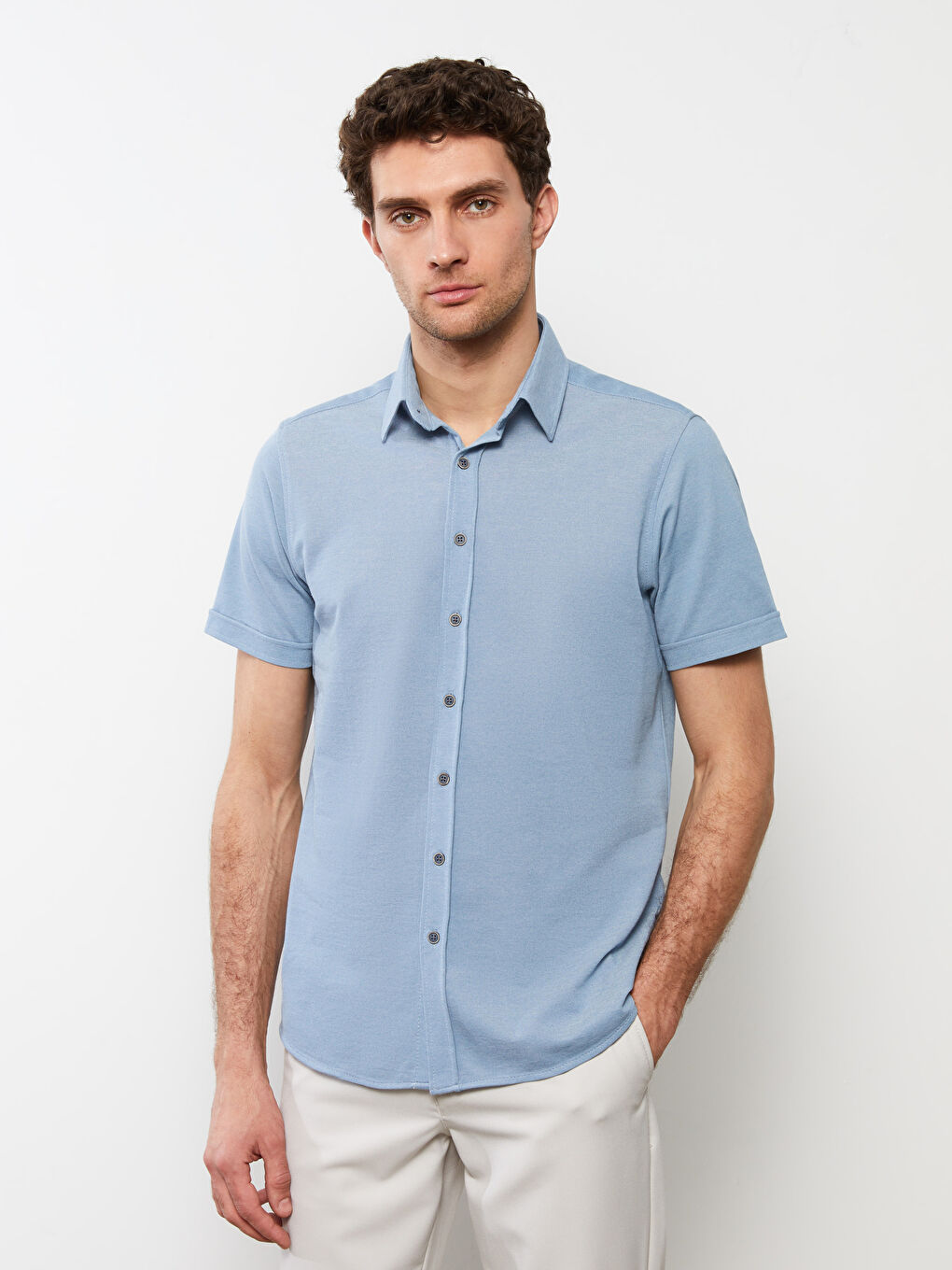 Mavi Regular Fit Kısa Kollu Erkek Gömlek-1