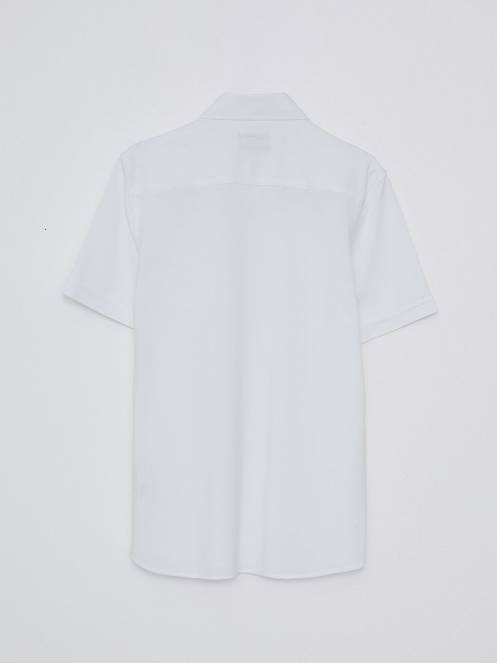 Beyaz Regular Fit Kısa Kollu Erkek Gömlek-6