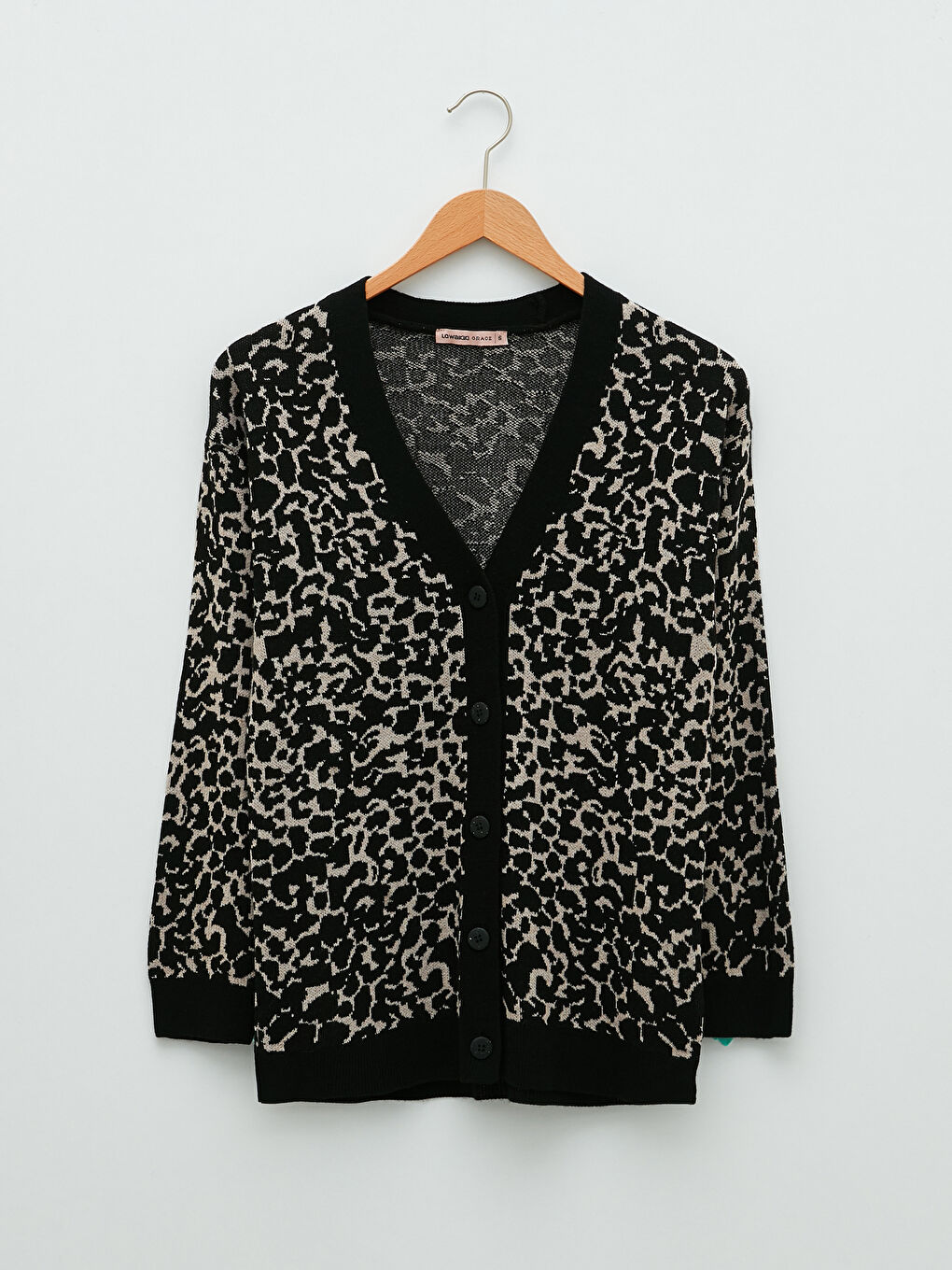 Cardigan en Tricot à Motifs pour Femmes avec Encolure en V-5