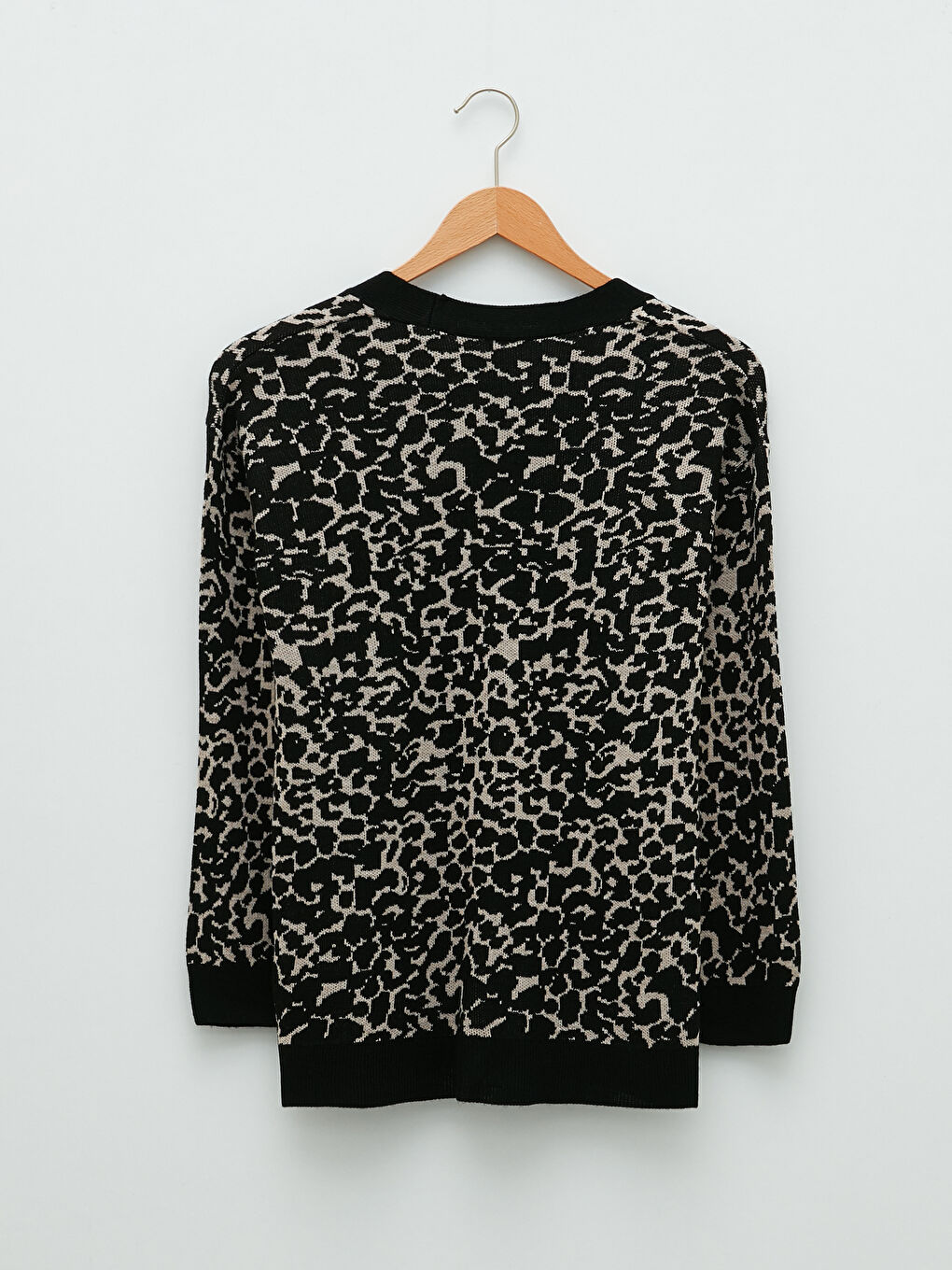 Cardigan en Tricot à Motifs pour Femmes avec Encolure en V-6