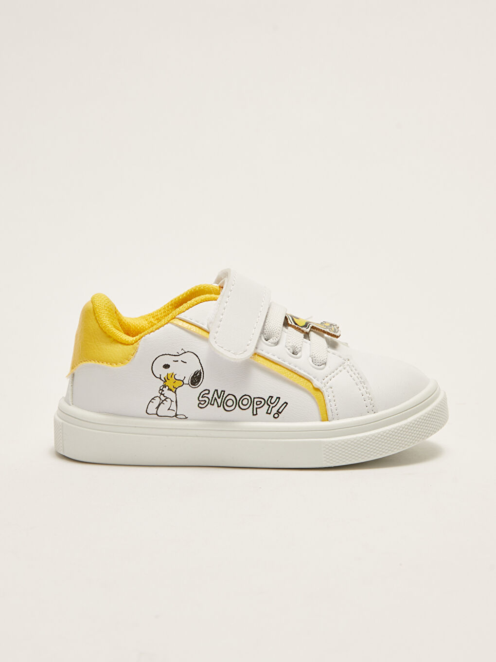 Beyaz Snoopy Lisanslı Erkek Bebek Günlük Spor Ayakkabı-1