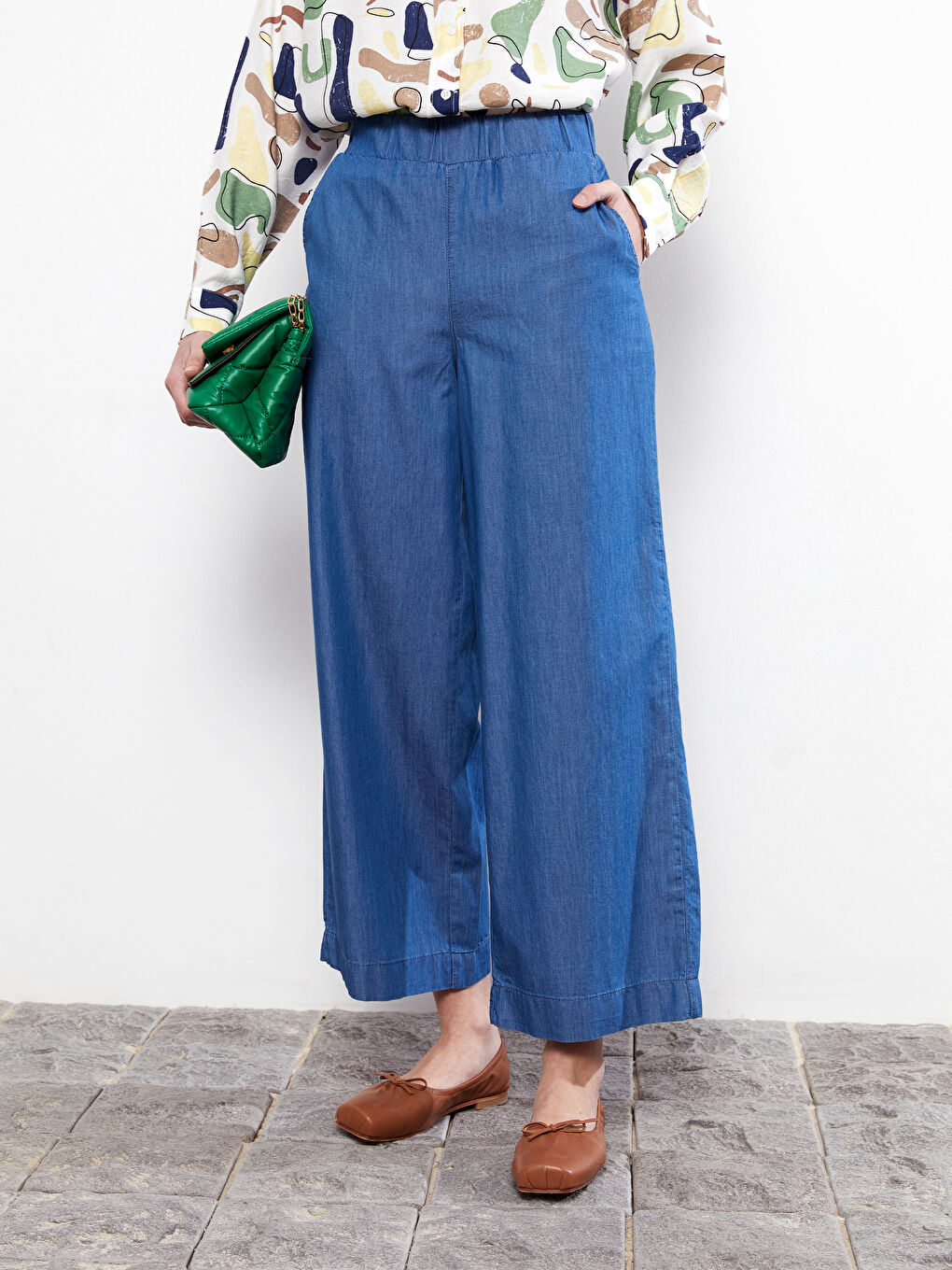 Джинсы Rodeo Женские Прямые С Карманами, Эластичной Талией и Удобной Посадкой-4