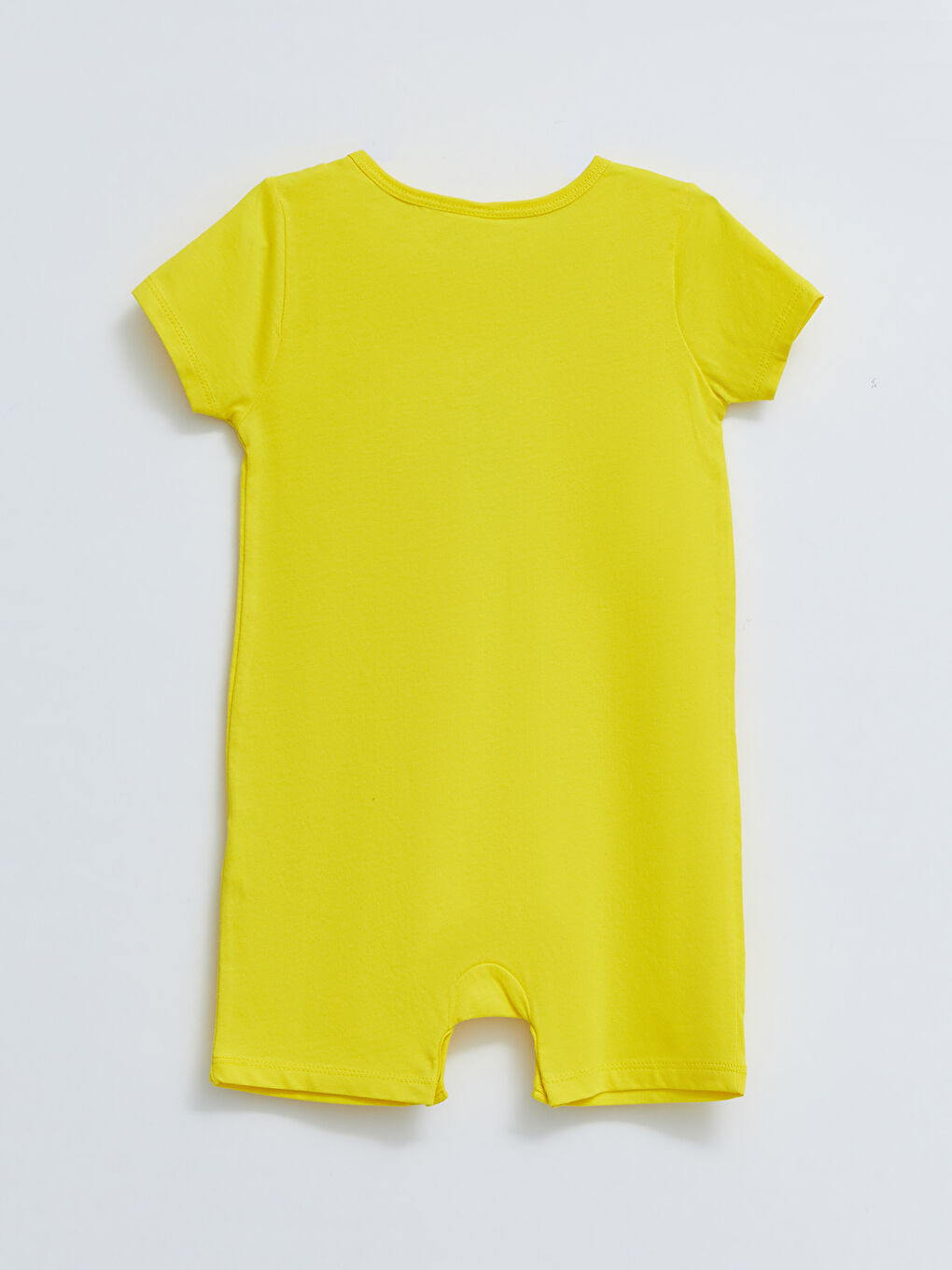 Sarı Bisiklet Yaka Kısa Kollu Fenerbahçe Baskılı Erkek Bebek Taraftar Tulum 2'li-4