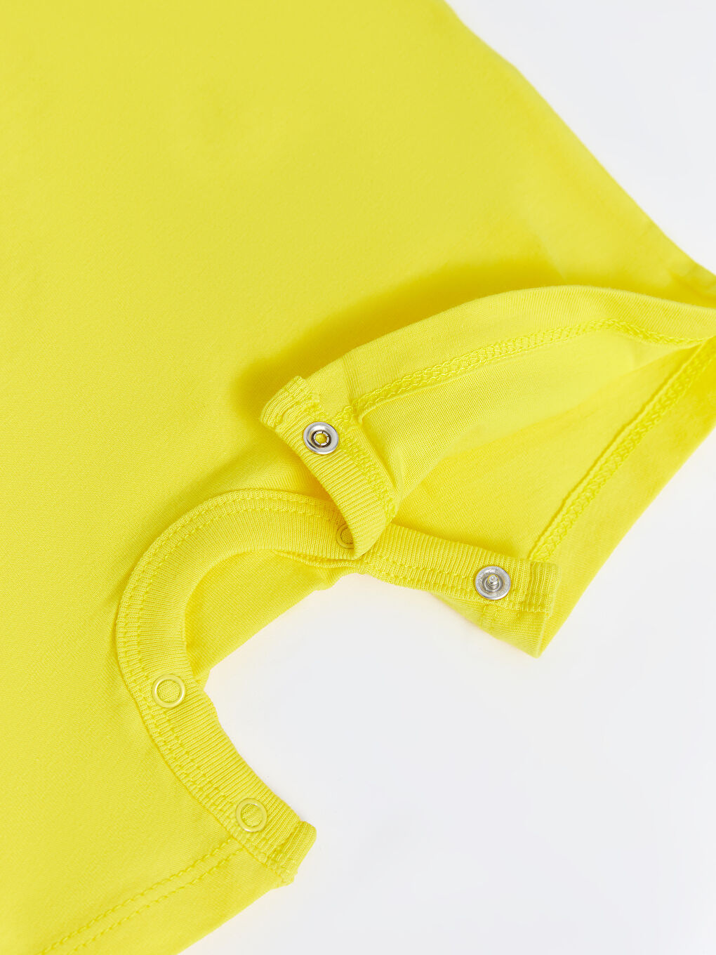 Sarı Bisiklet Yaka Kısa Kollu Fenerbahçe Baskılı Erkek Bebek Taraftar Tulum 2'li-5