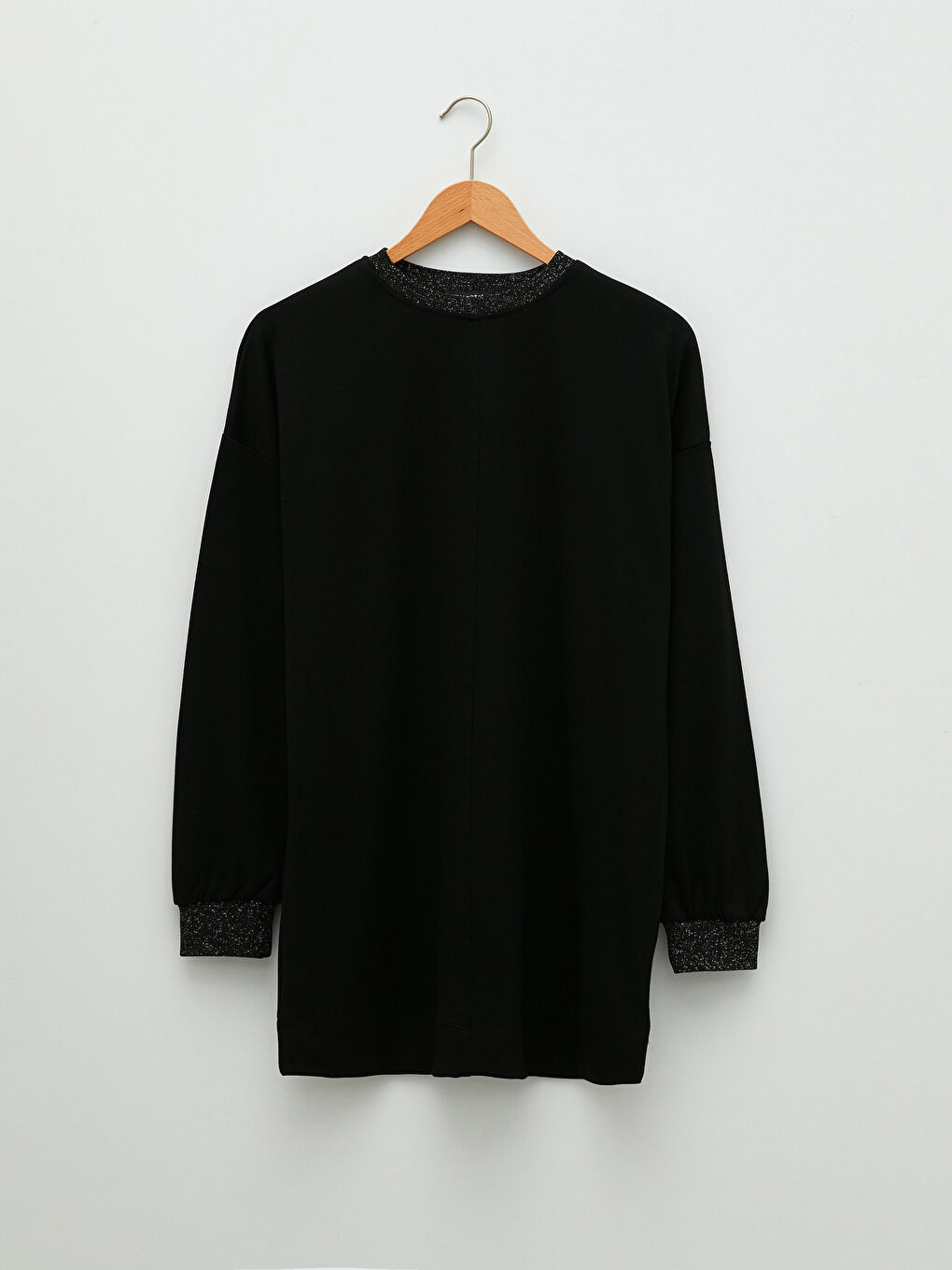 Crew Neck Stripe Detailed Long Sleeve Women's Tunic-6