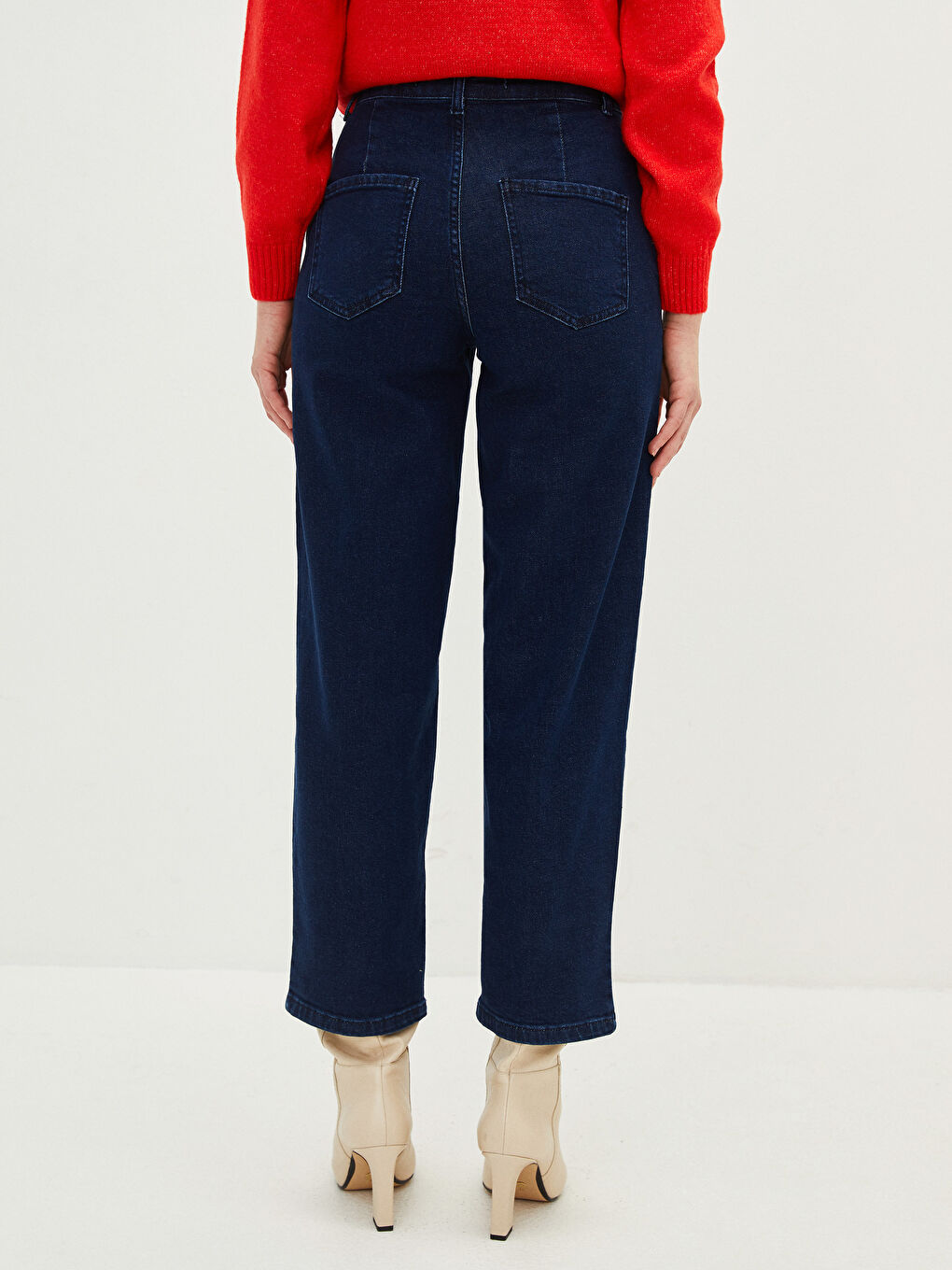 İndigo Wideleg Kadın Jean Pantolon-4