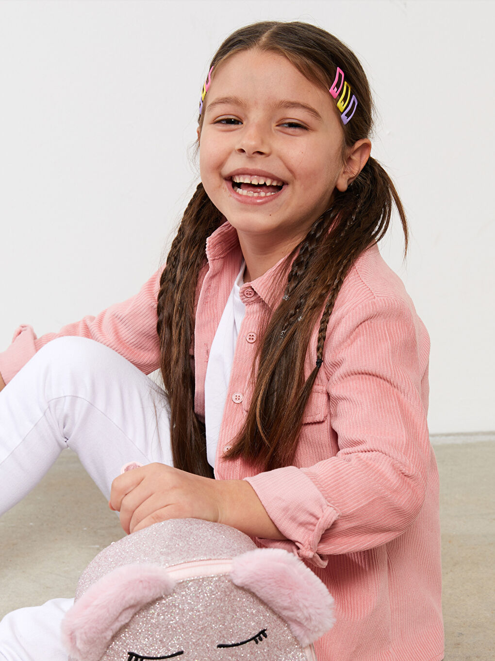 حقيبة ظهر بناتي جليتر بتفاصيل أذن قطيفة-1