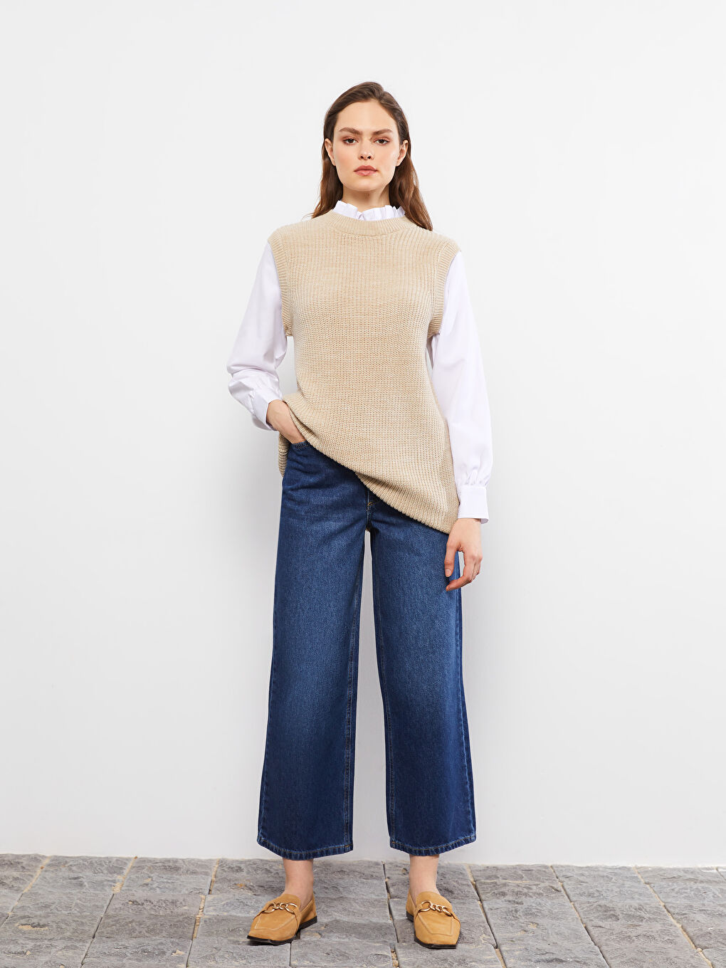 Standard Fit Straight Pocket Detailed Wide Leg Women's Rodeo Jeans-1