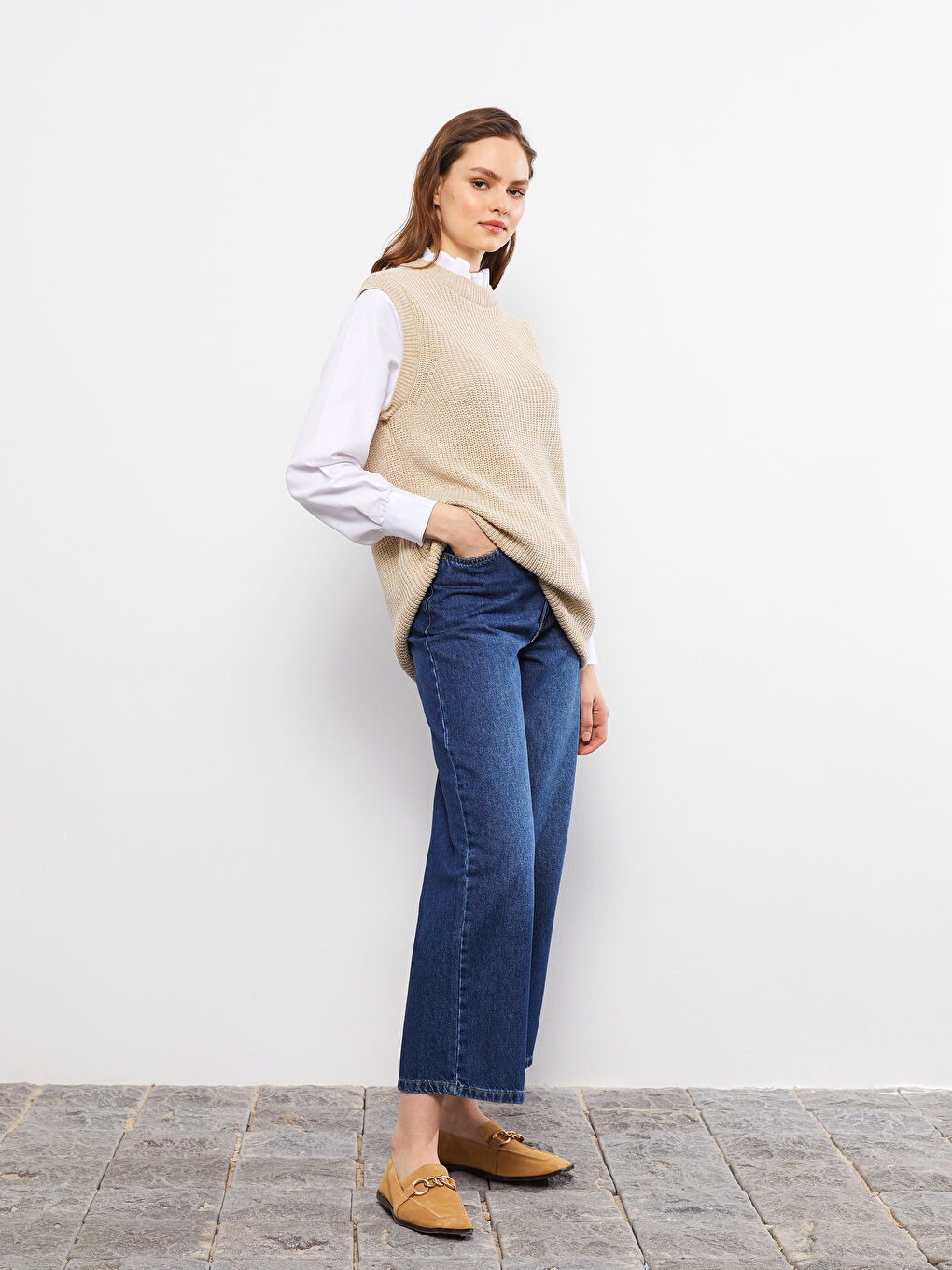 Standard Fit Straight Pocket Detailed Wide Leg Women's Rodeo Jeans-2