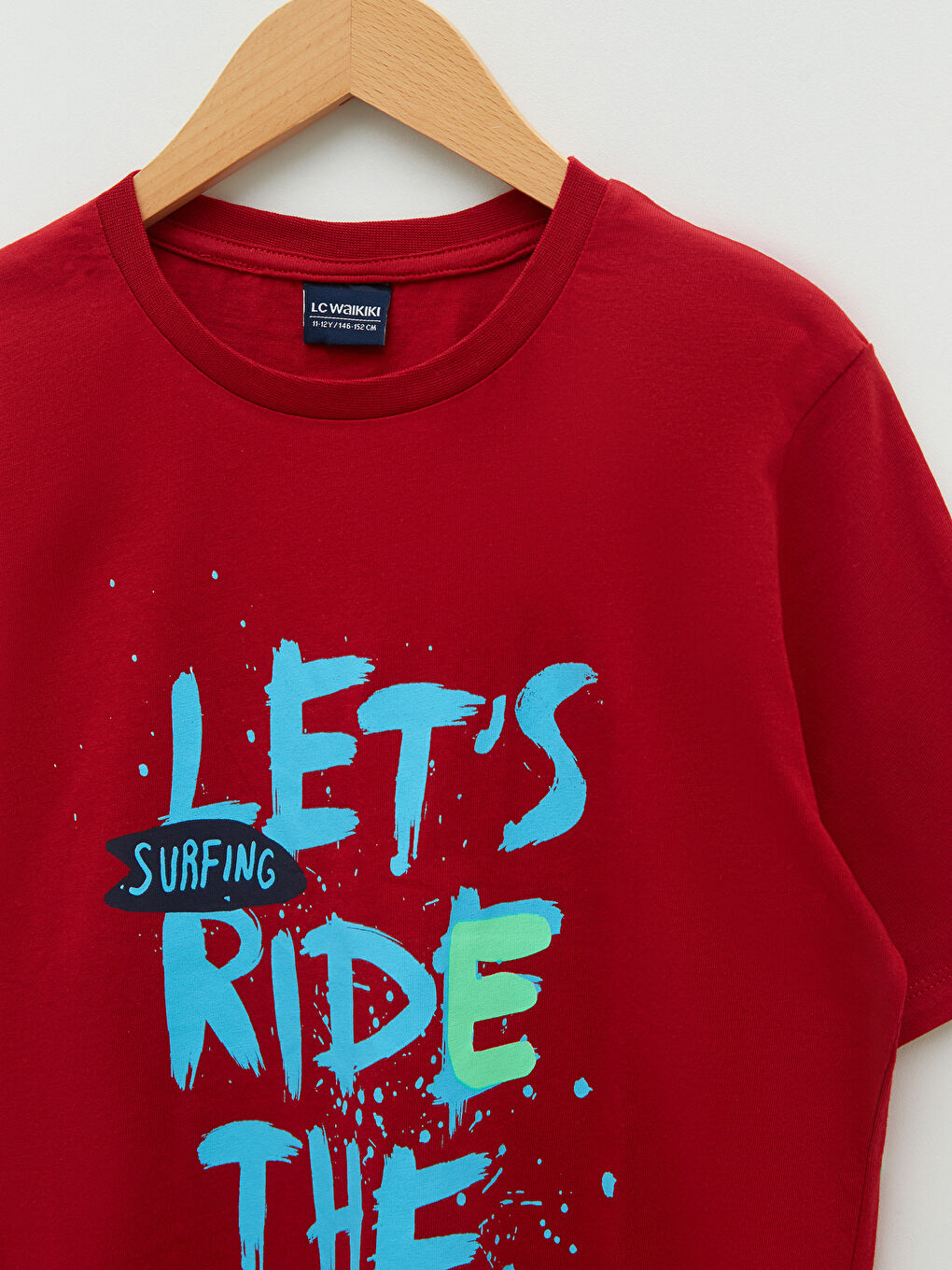 تيشيرت أولاد قطن كم قصير مطبوع برقبة دائرية-2