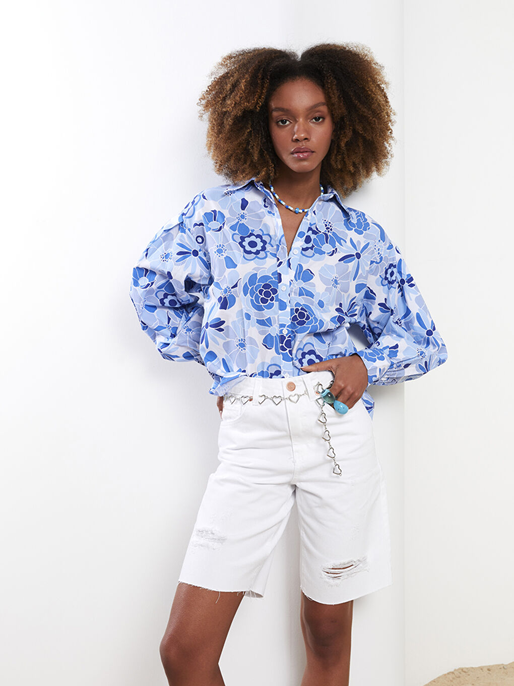 High Waist Standard Fit Straight Pocket Detailed Women's Jean Shorts -S2FL18Z8-D4L