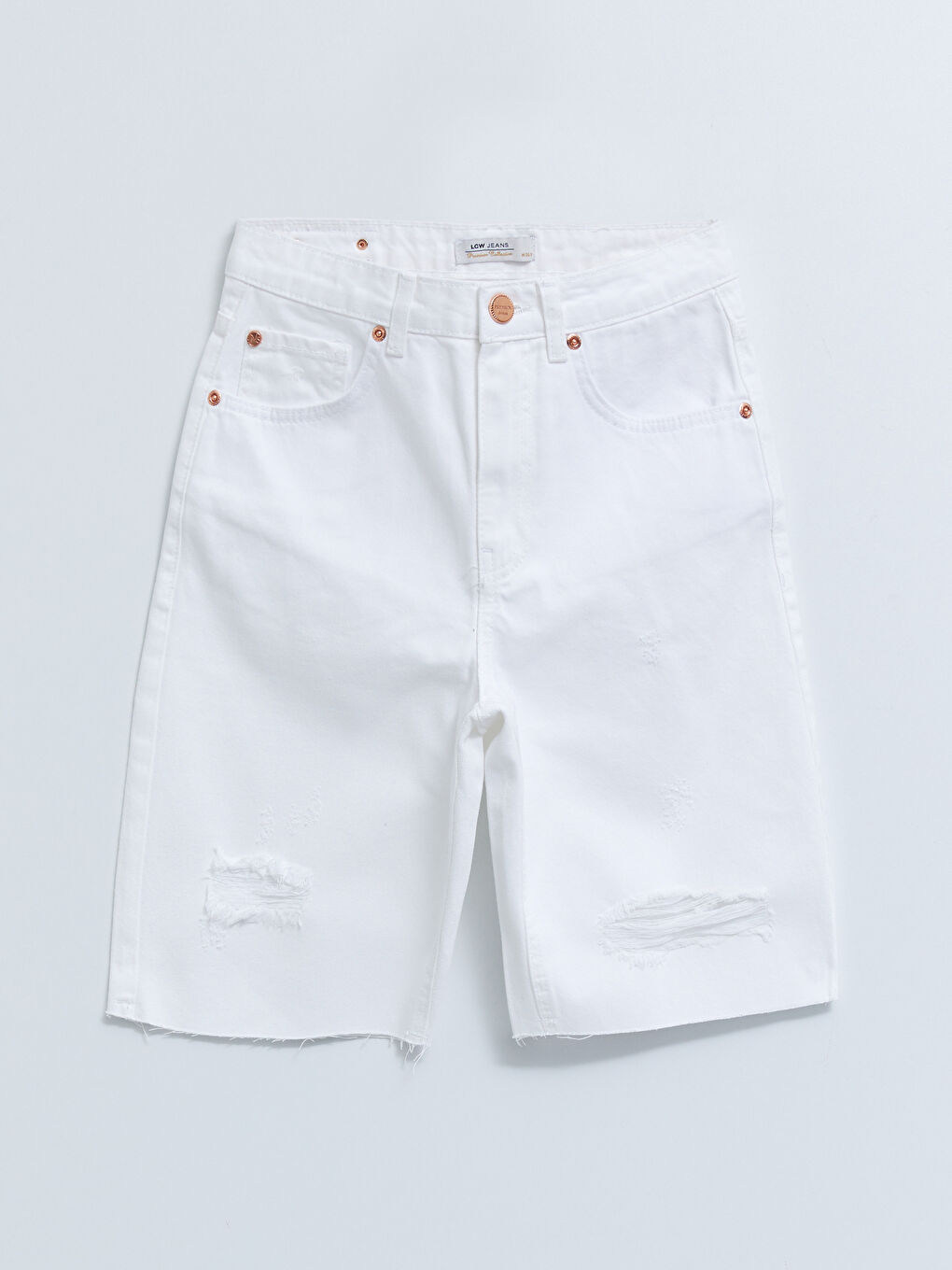High Waist Standard Fit Straight Pocket Detailed Women's Jean Shorts -S2FL18Z8-D4L