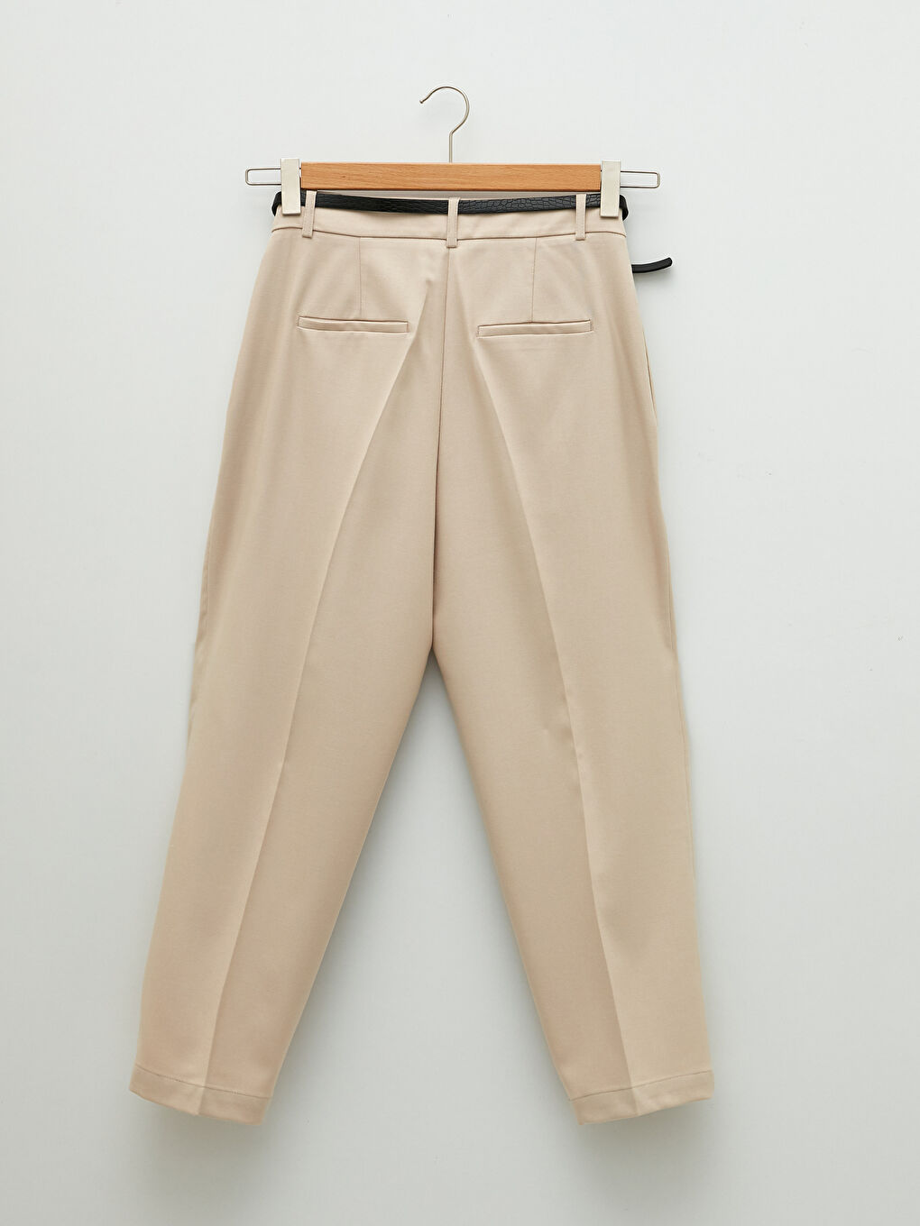 Hoch taillierte Bequeme Passform Taschen Detaillierte Damenhose-5