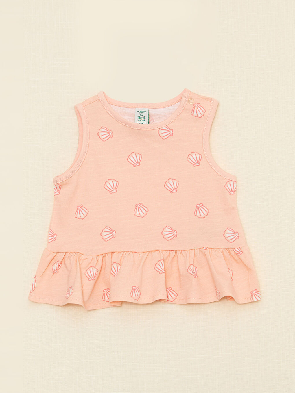 Дөңгелек жағалы принтті қыз балаларға арналған футболка мен шорты 2 данадан тұратын жинақ-1