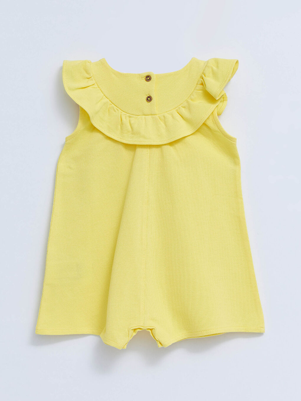 Combinaison Basique en Coton à Col Rond pour Bébé Fille-1
