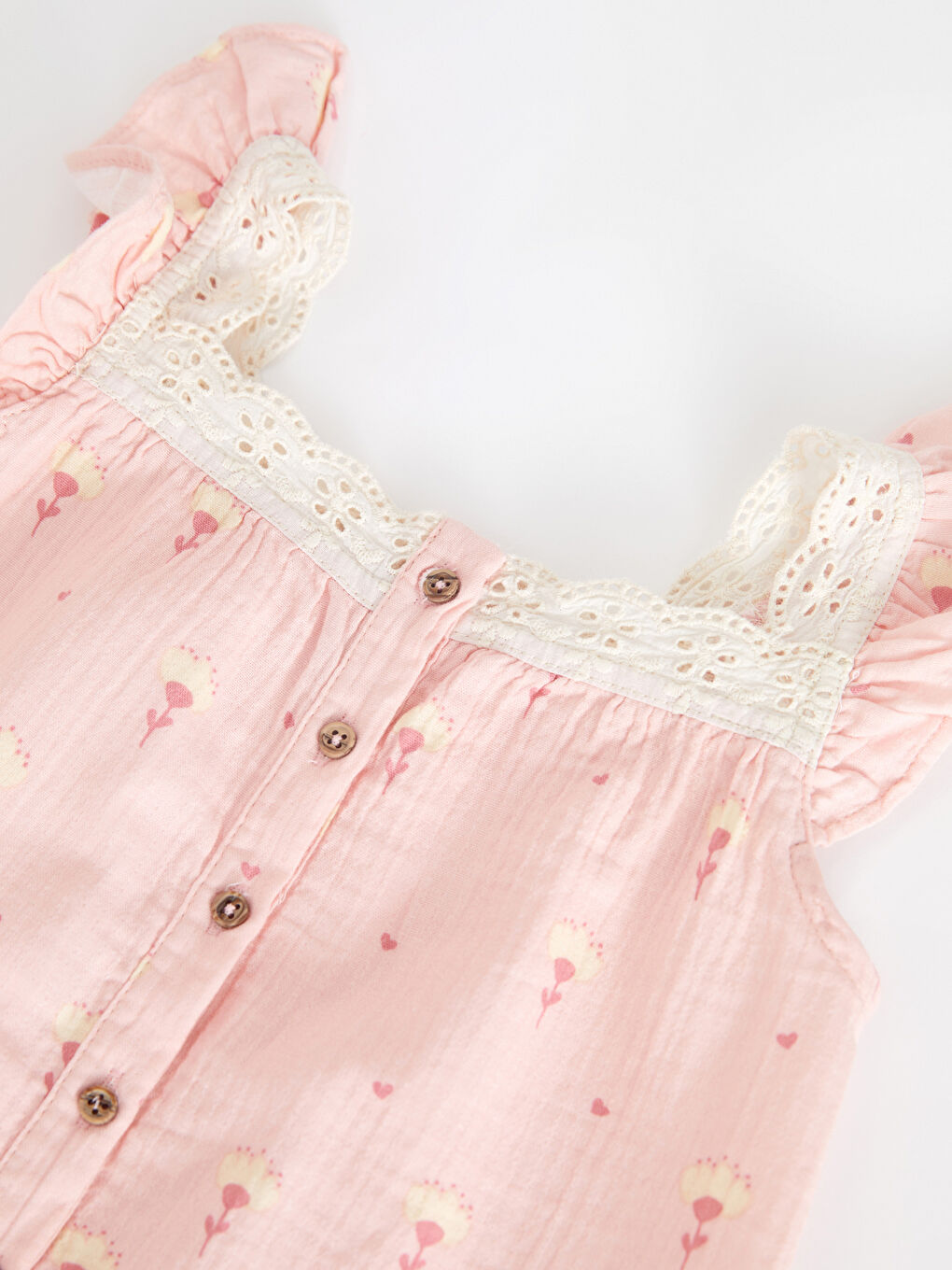 Square Collar Strap Printed Cotton Baby Girl Blouse and Shorts 2-Pack Set-4