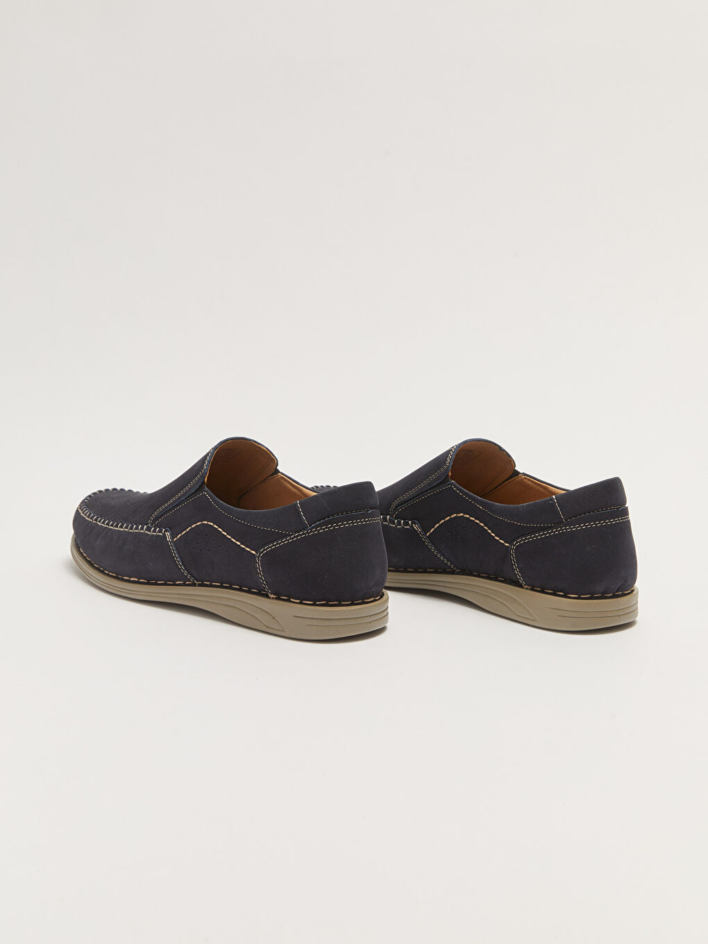 Lacivert Hakiki Deri Erkek Loafer Ayakkabı-4