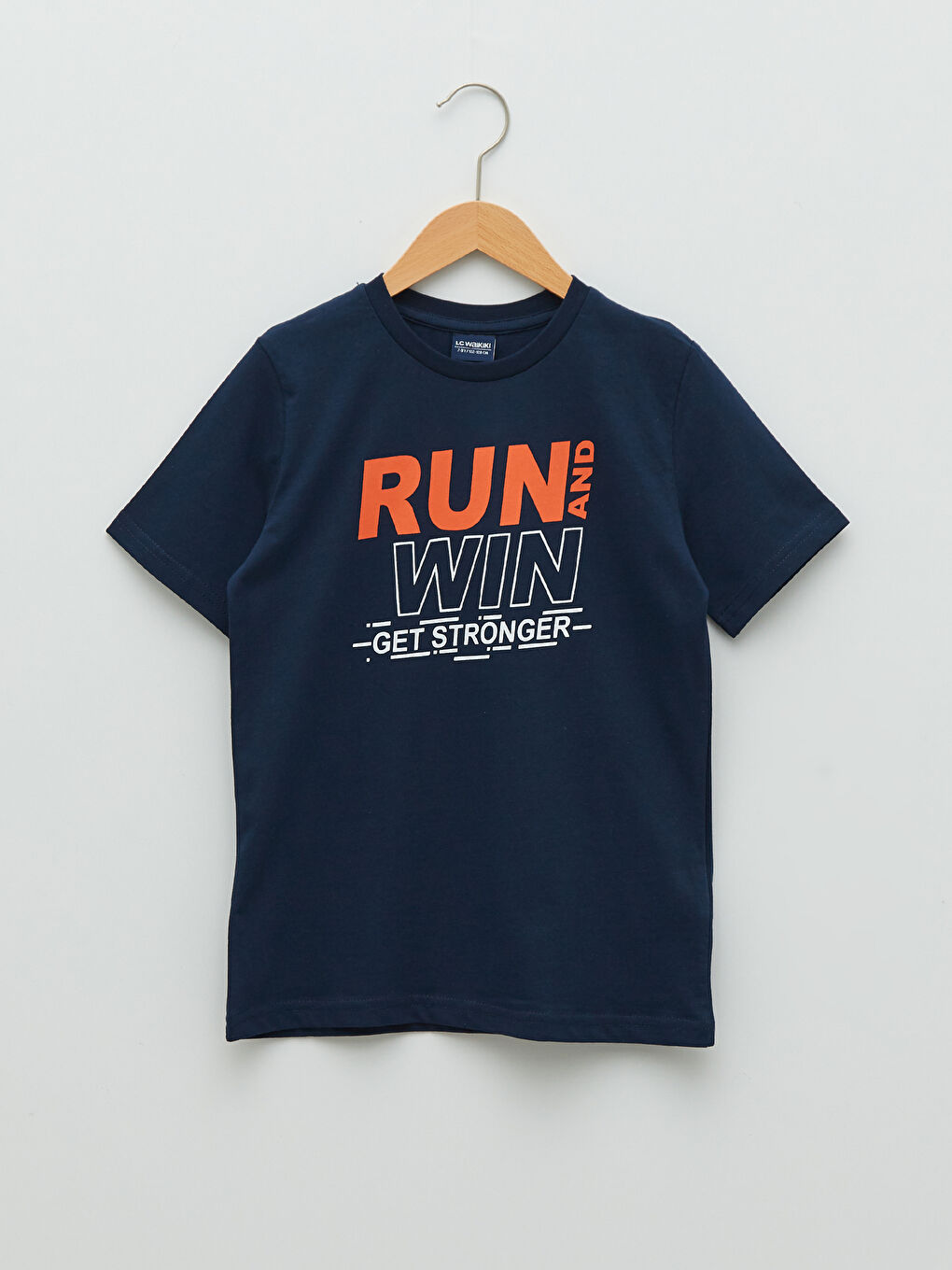 Crew Neck Printed Short Sleeve Cotton Boy T-shirt