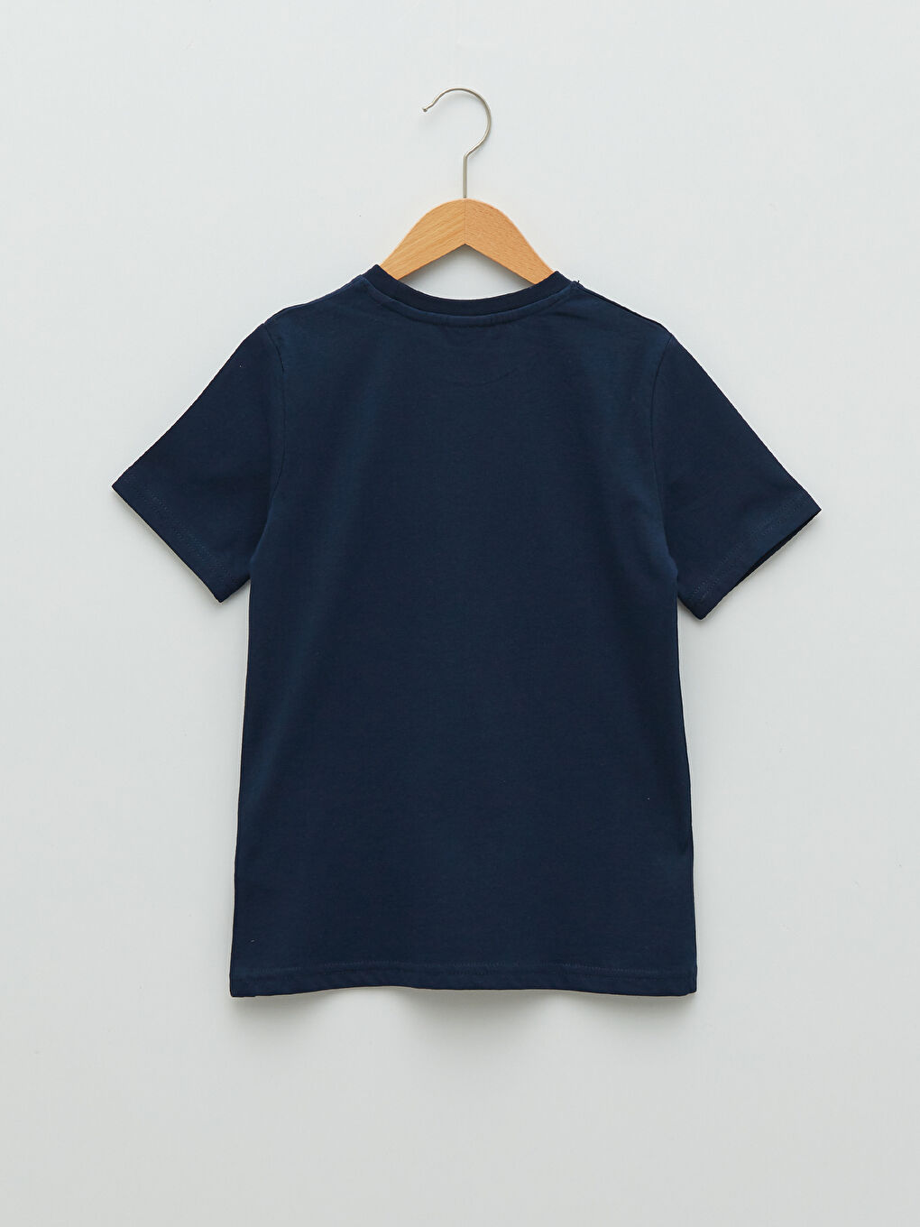 Crew Neck Printed Short Sleeve Cotton Boy T-shirt-1