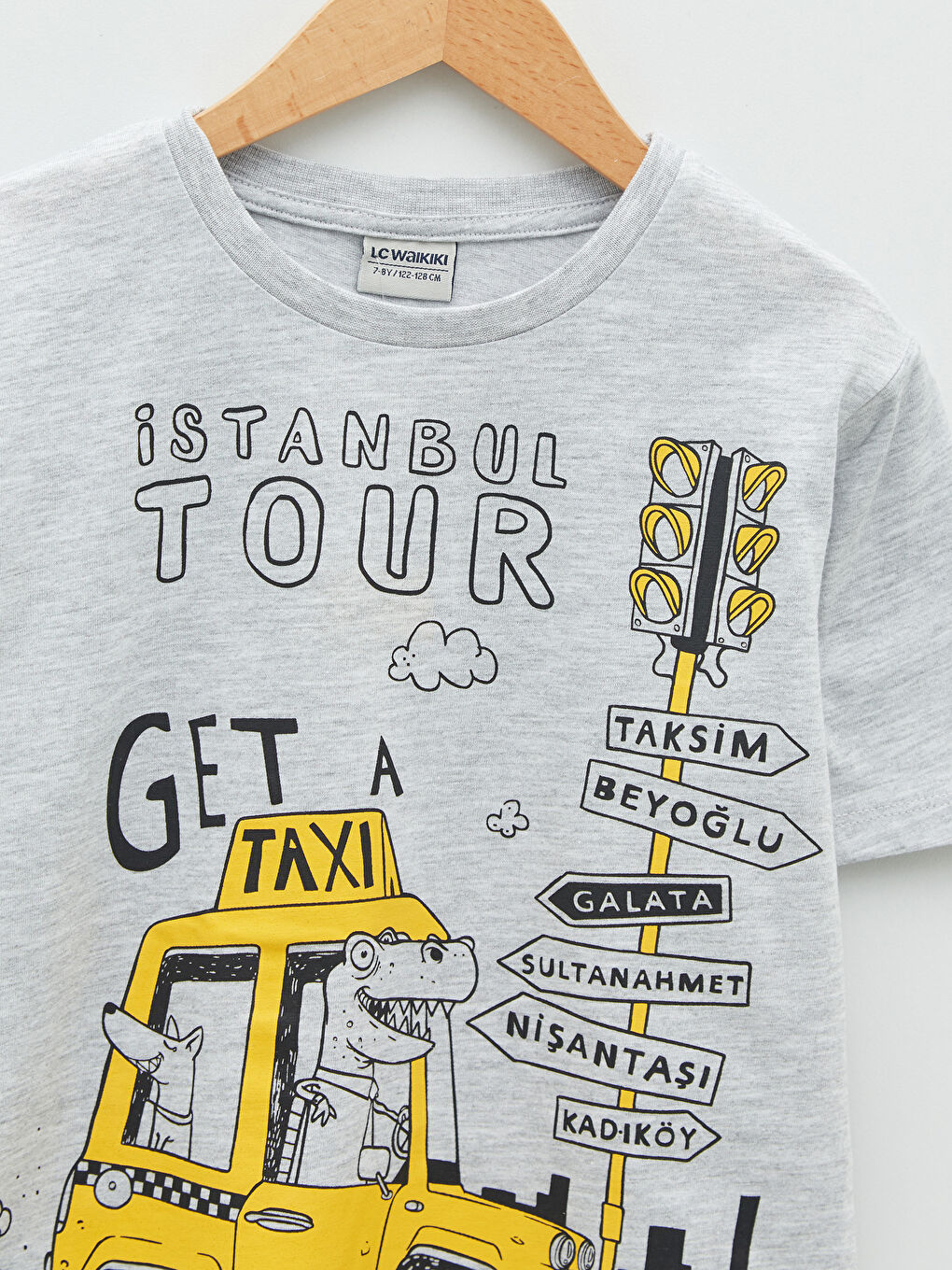 Crew Neck Printed Short Sleeve Boys' T-Shirt-2