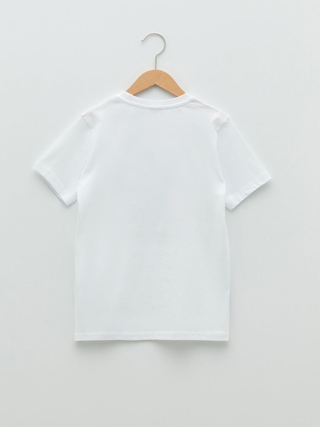 تيشيرت قطن مطبوع بياقة دائرية وكم قصير للأولاد-1