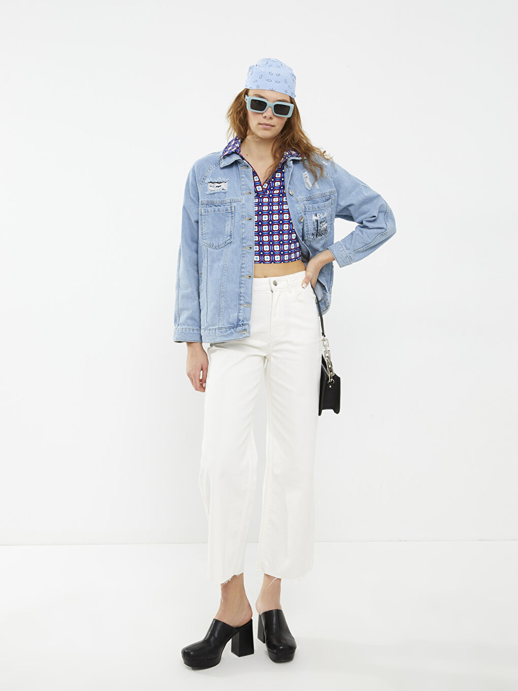LCW Jeans Hoch taillierte Weite Hose mit Taschen-Details für Damen Rodeo Jeans -S2FM59Z8-844