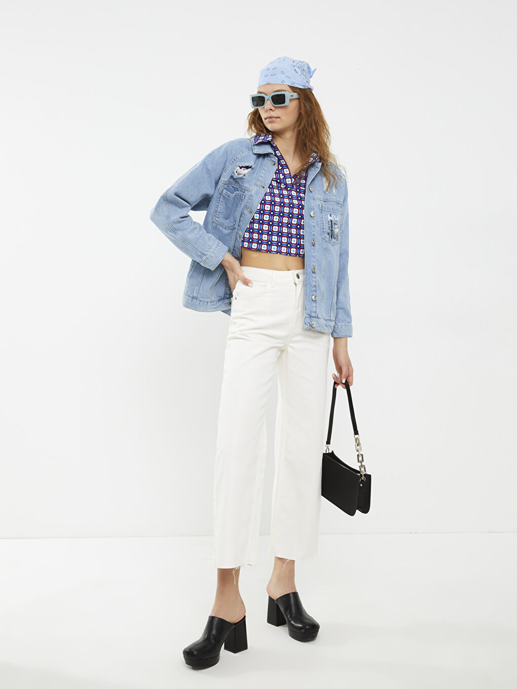 LCW Jeans Hoch taillierte Weite Hose mit Taschen-Details für Damen Rodeo Jeans -S2FM59Z8-844