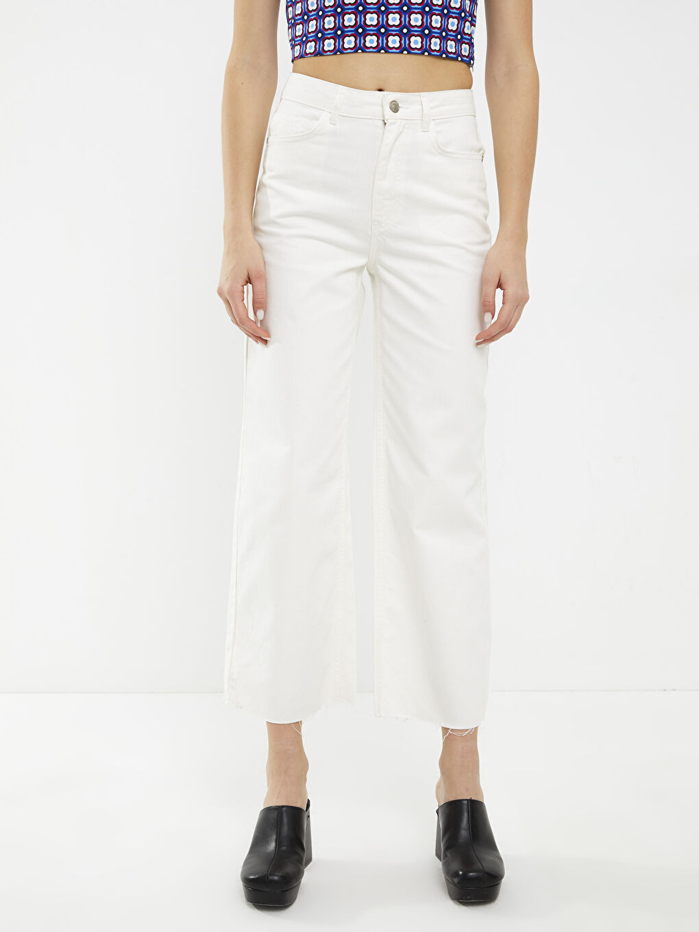 LCW Jeans Hoch taillierte Weite Hose mit Taschen-Details für Damen Rodeo Jeans -S2FM59Z8-844