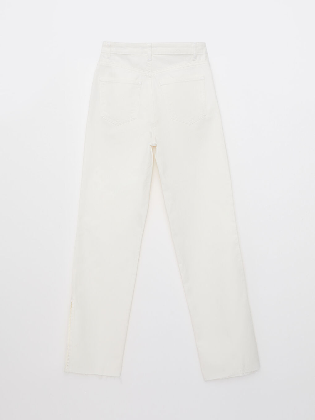 LCW Jeans Hoch taillierte gerade geschnittene taschenverzierte Damen Rodeo Denim-Hose -S2FM61Z8-844
