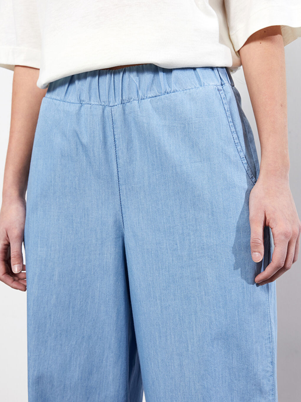 Джинсы Rodeo Женские Прямые С Карманами, Эластичной Талией и Удобной Посадкой-2